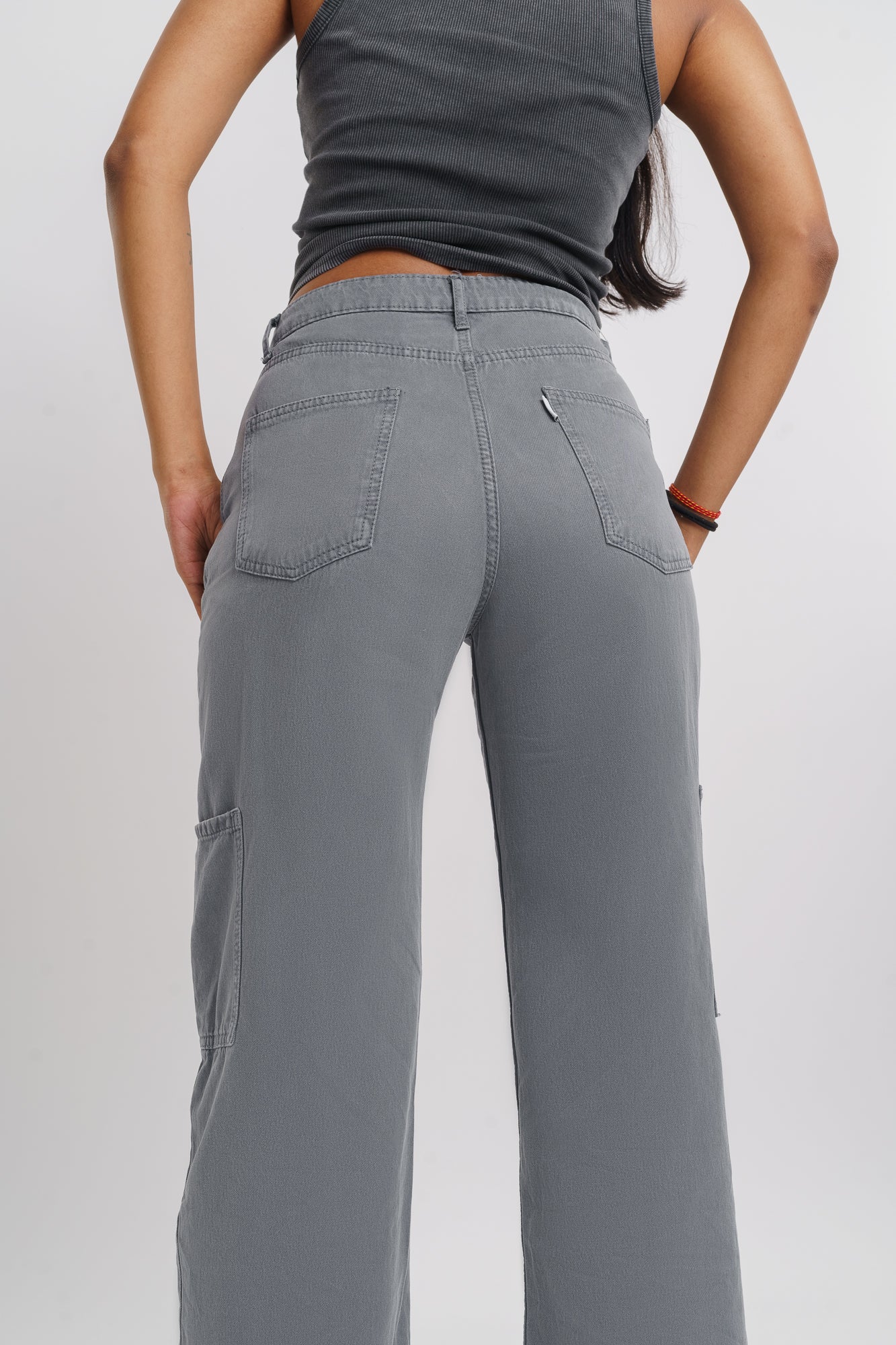 COIN GREY CARGO JEANS