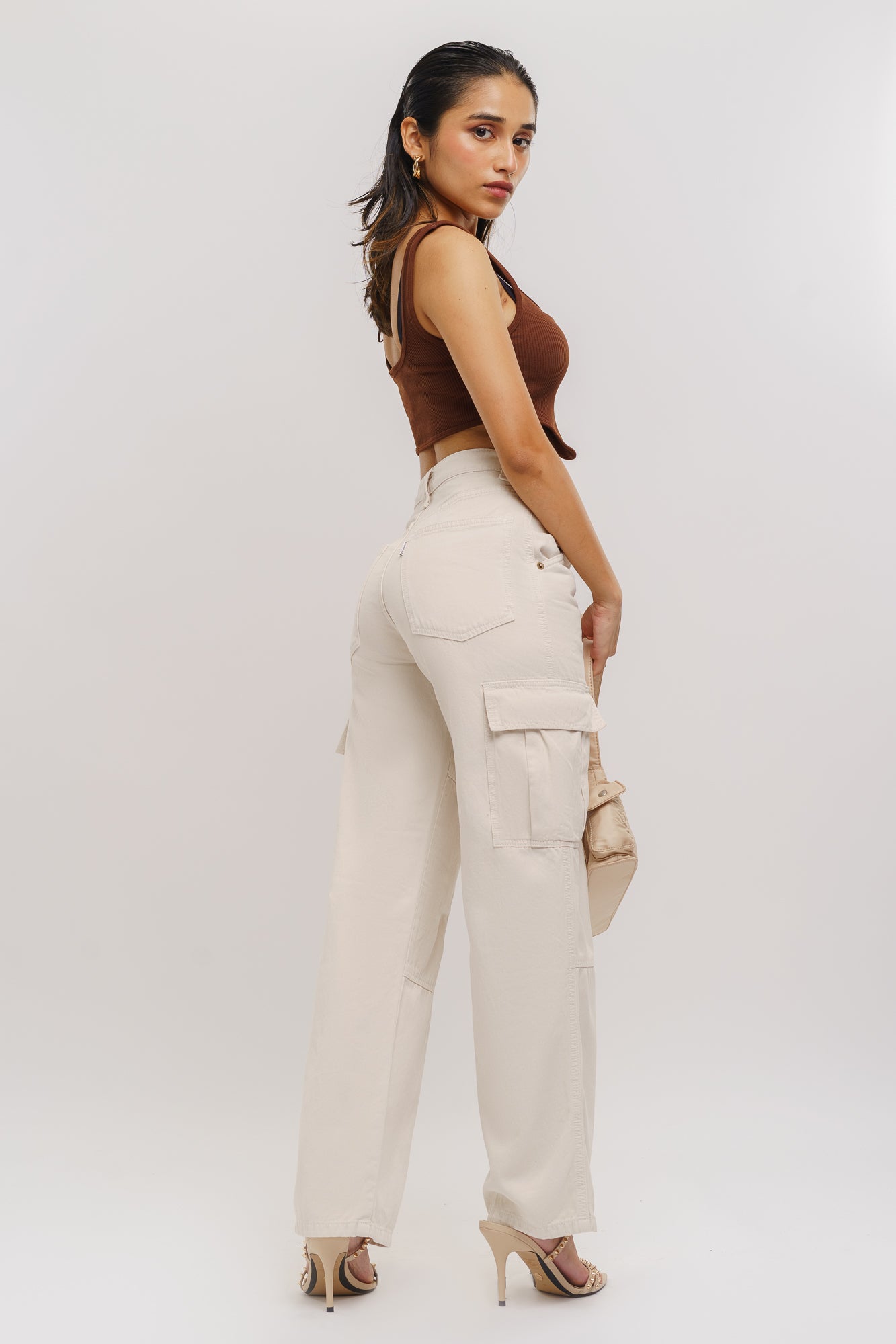 ECRU CARGO PANTS