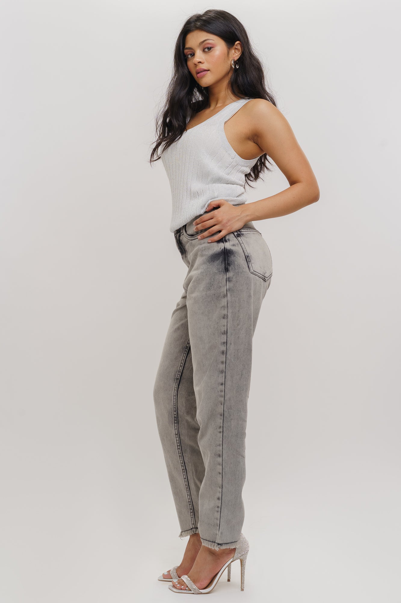 Light Charcoal Mom Jeans