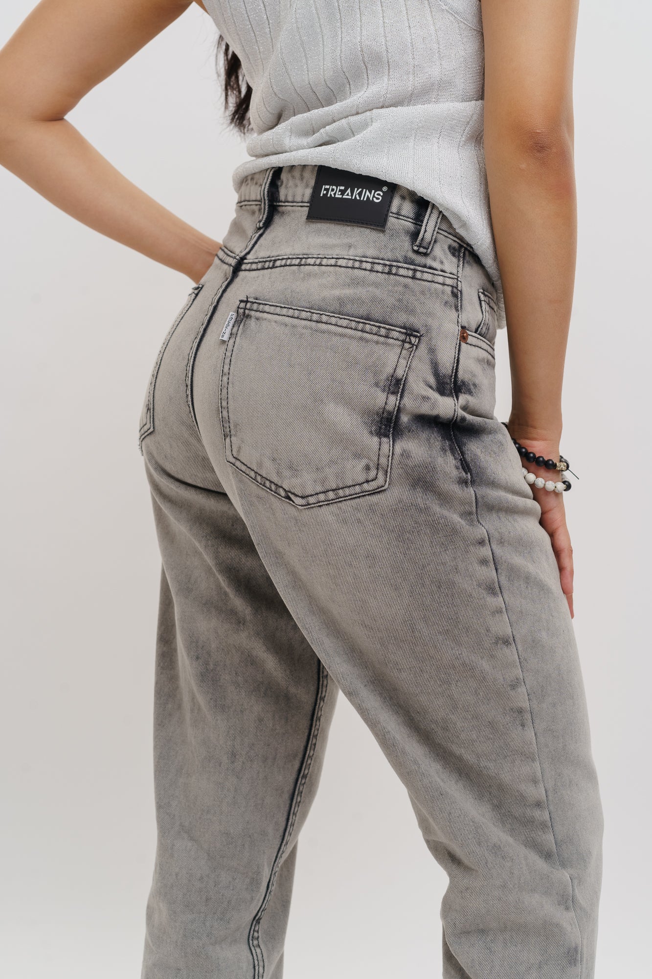 Light Charcoal Mom Jeans