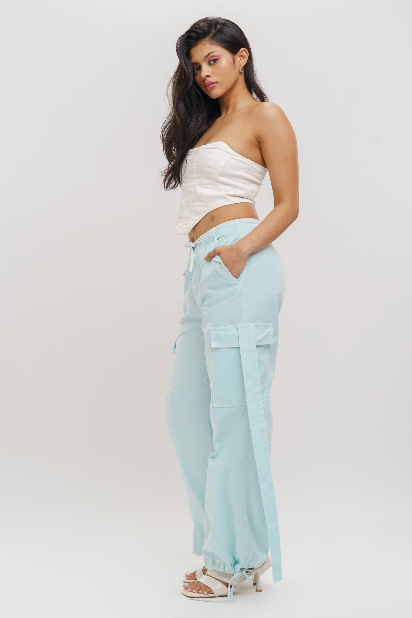 Sky Low Waist Baggy Joggers