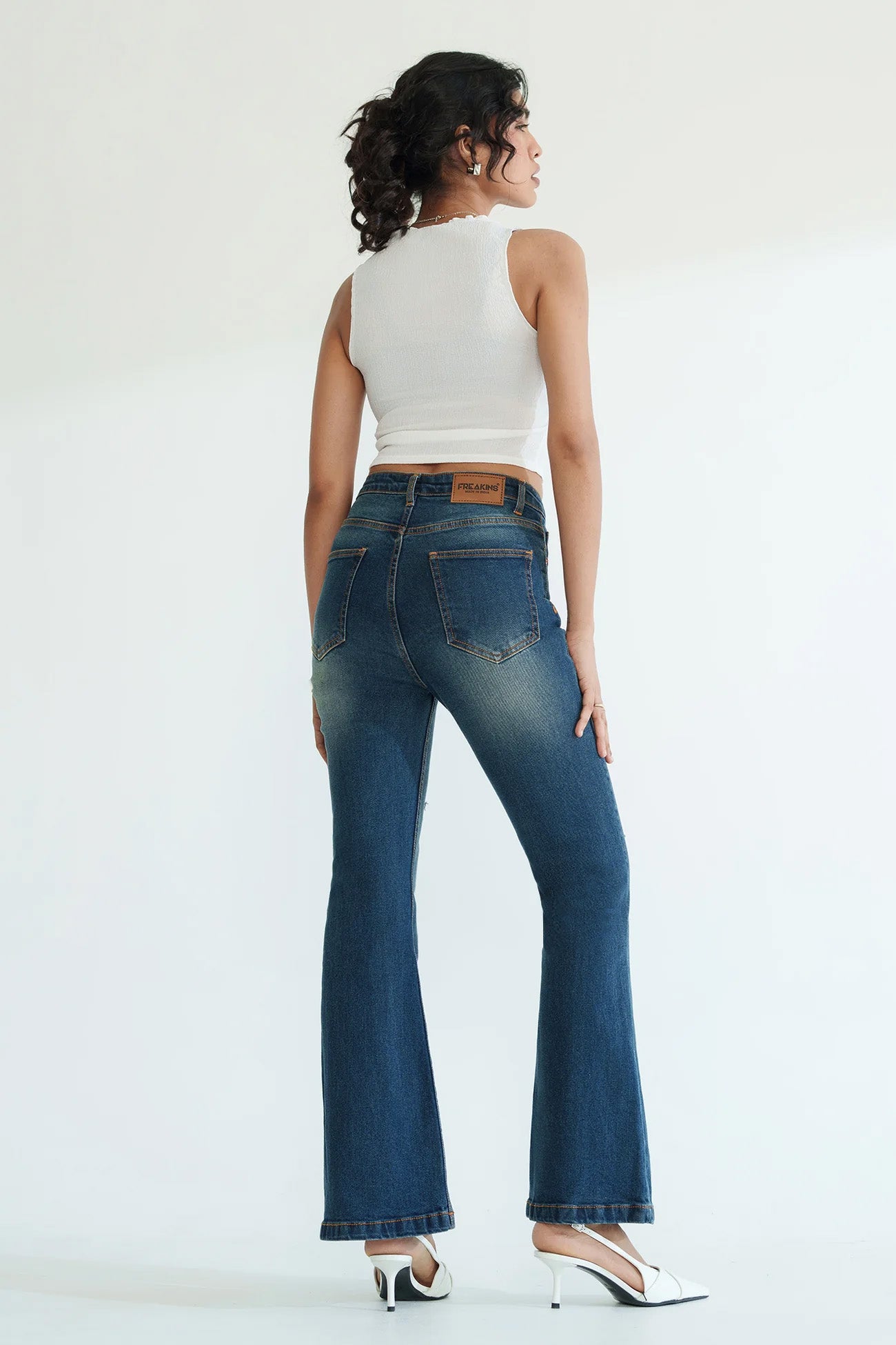 Retro Blue Women's Bootcut Jeans