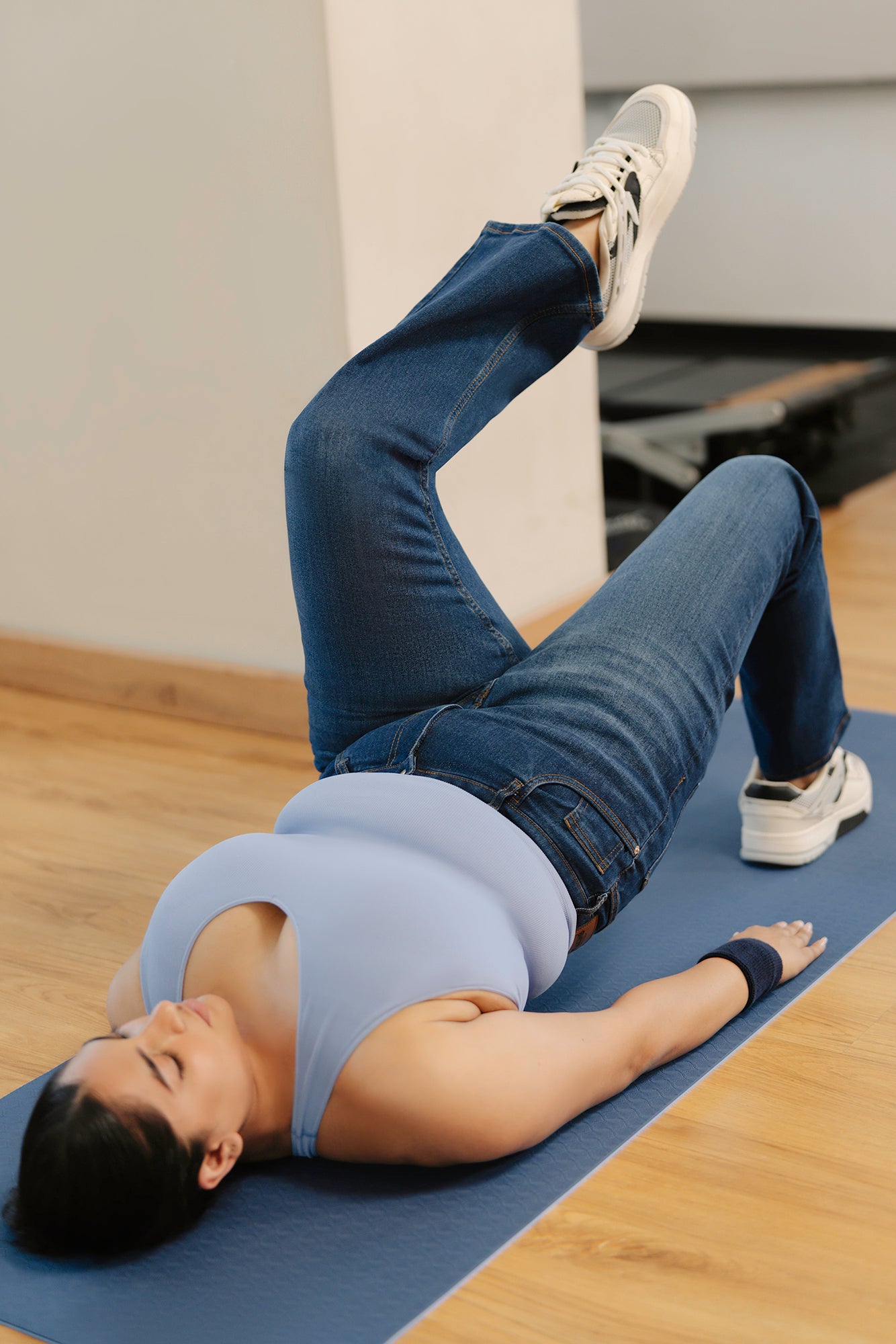 Curve Gym Baddie Indigo Bootcut Jeans