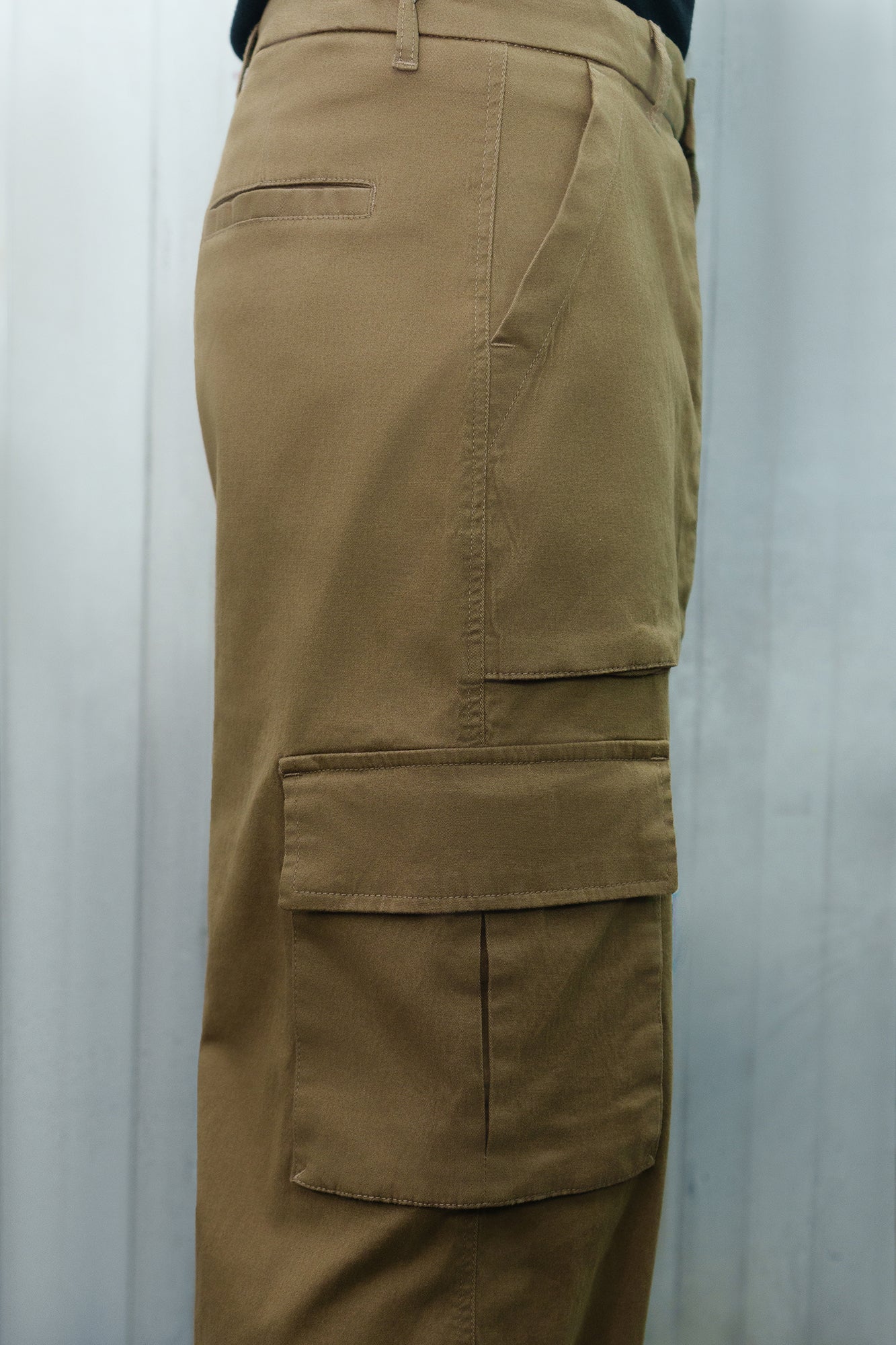 Men's Brown Twill Baggy Cargo