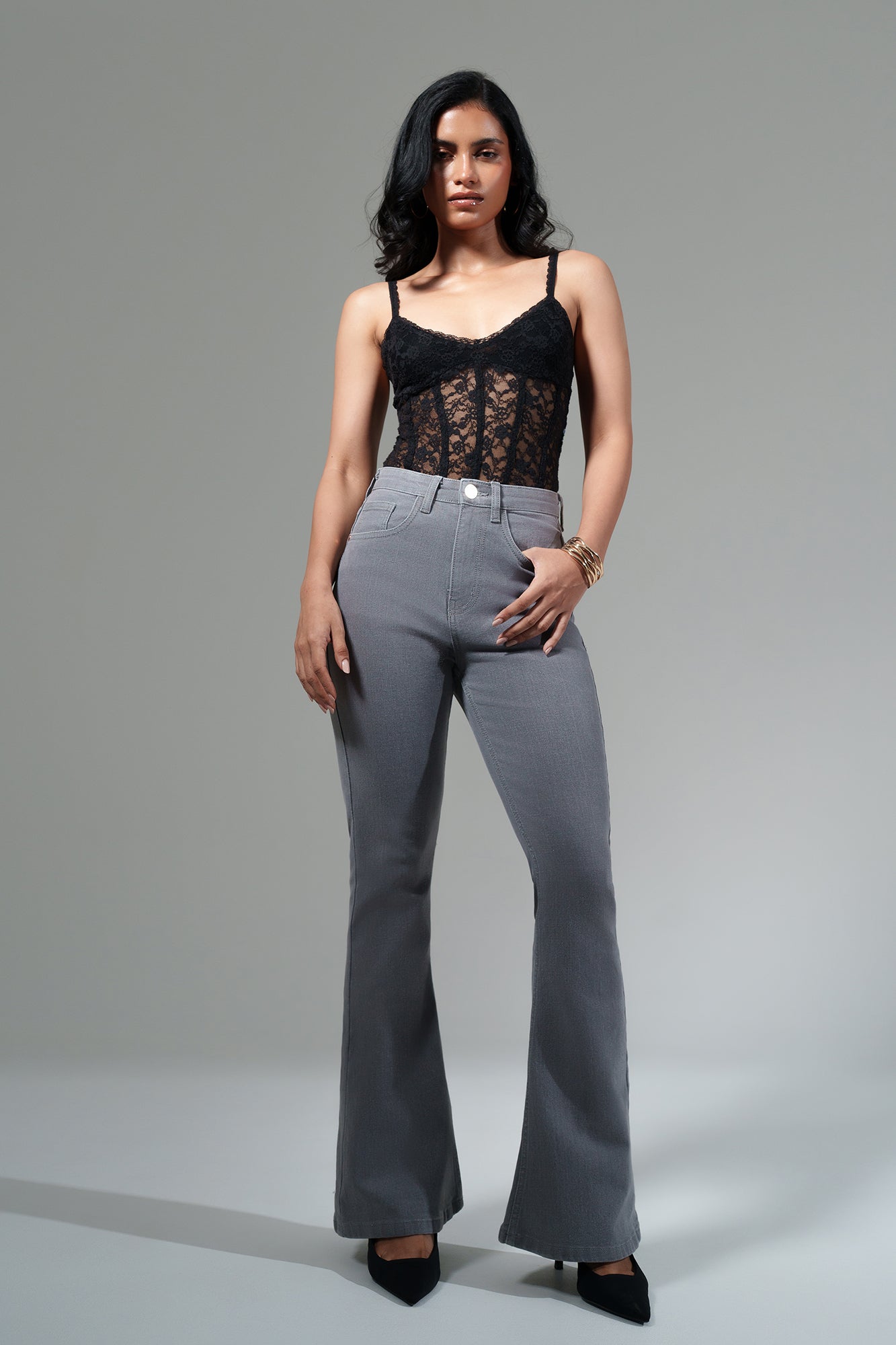Cloud Grey Women's Bootcut Jeans