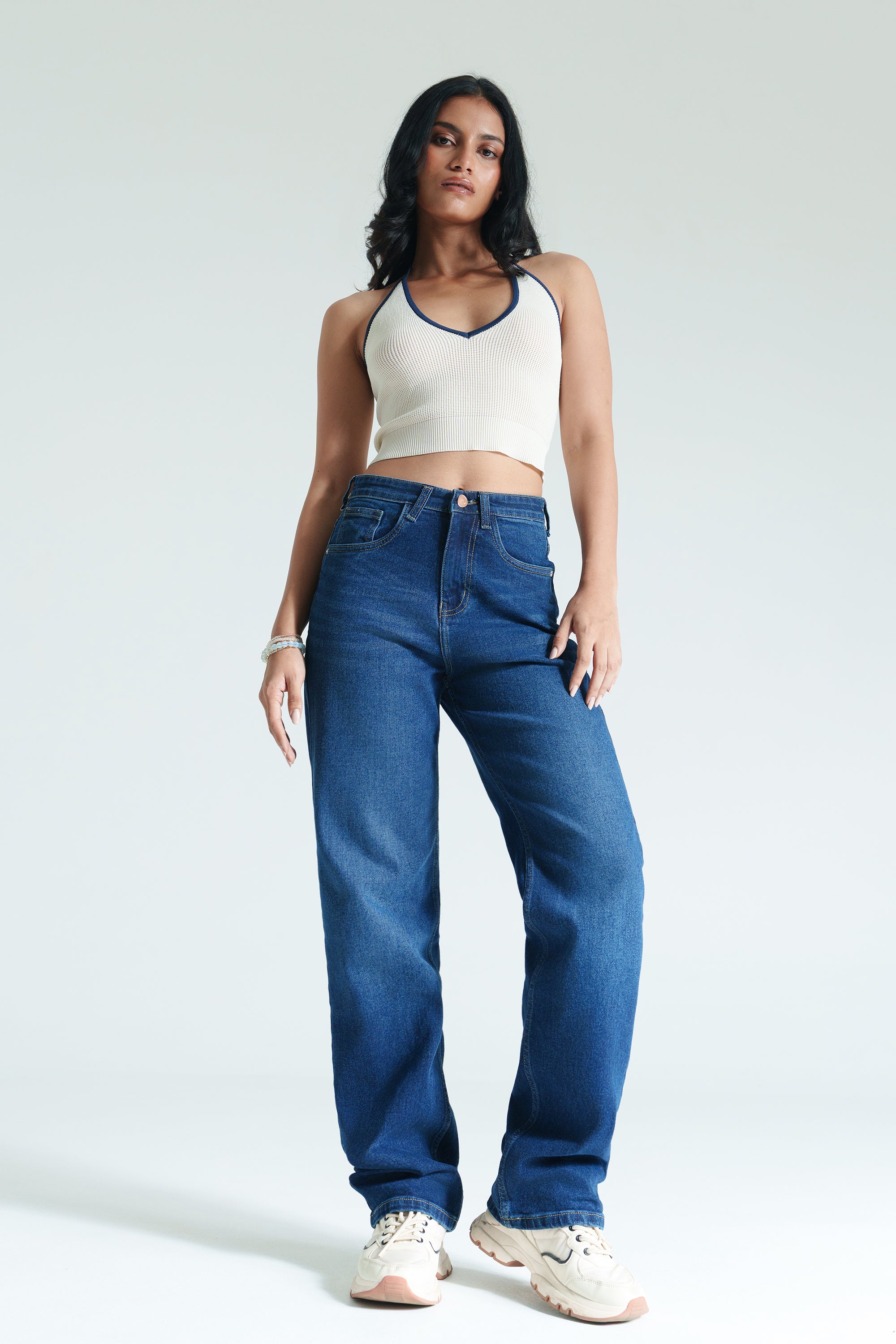 Deep Indigo Women's Straight Jeans