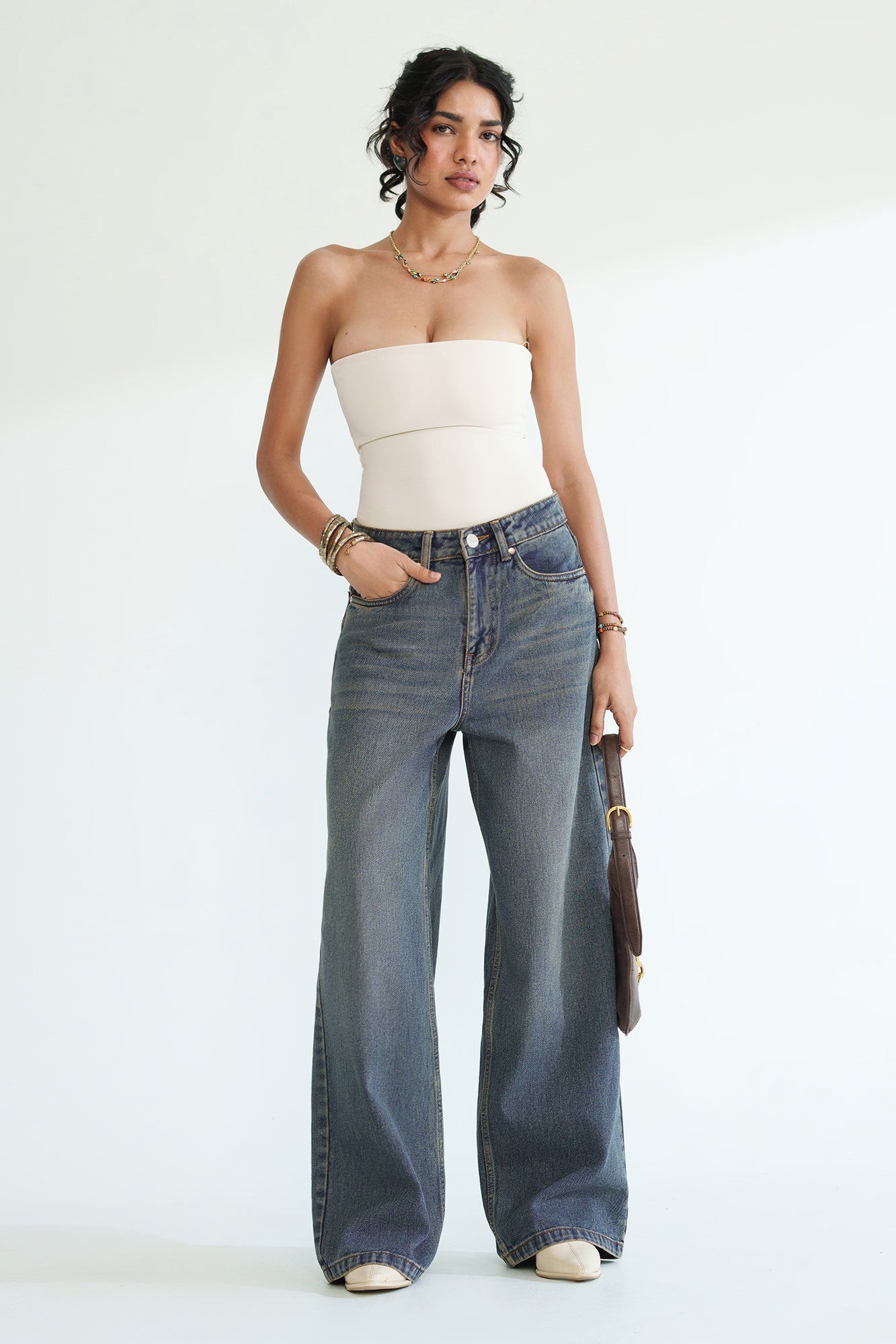 Essential Blue Women’s Wide Jeans