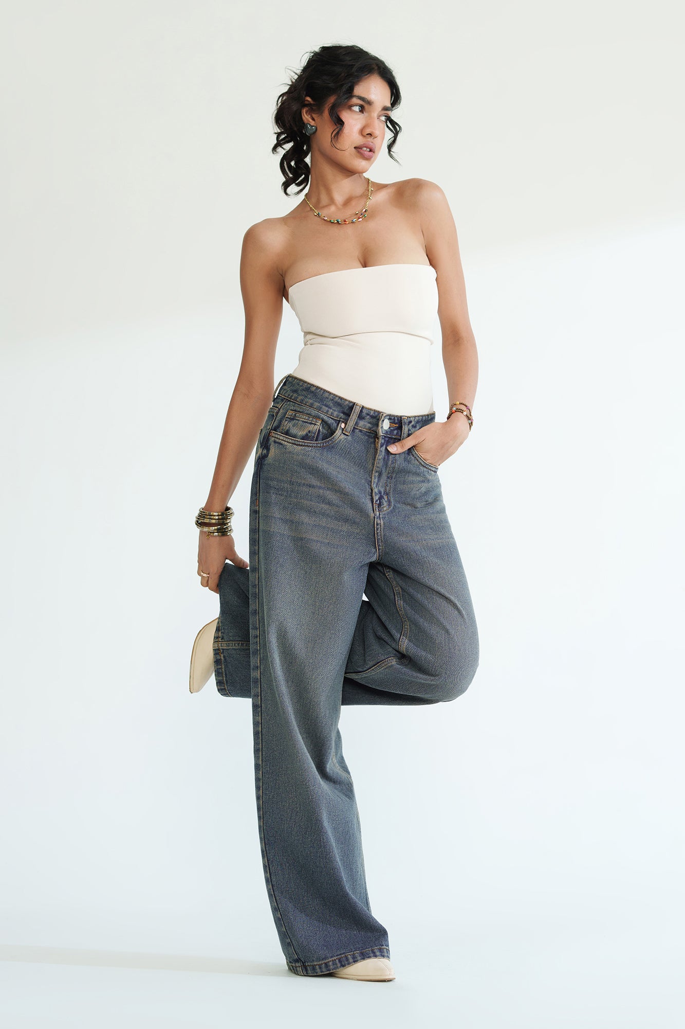 Essential Blue Women’s Wide Jeans