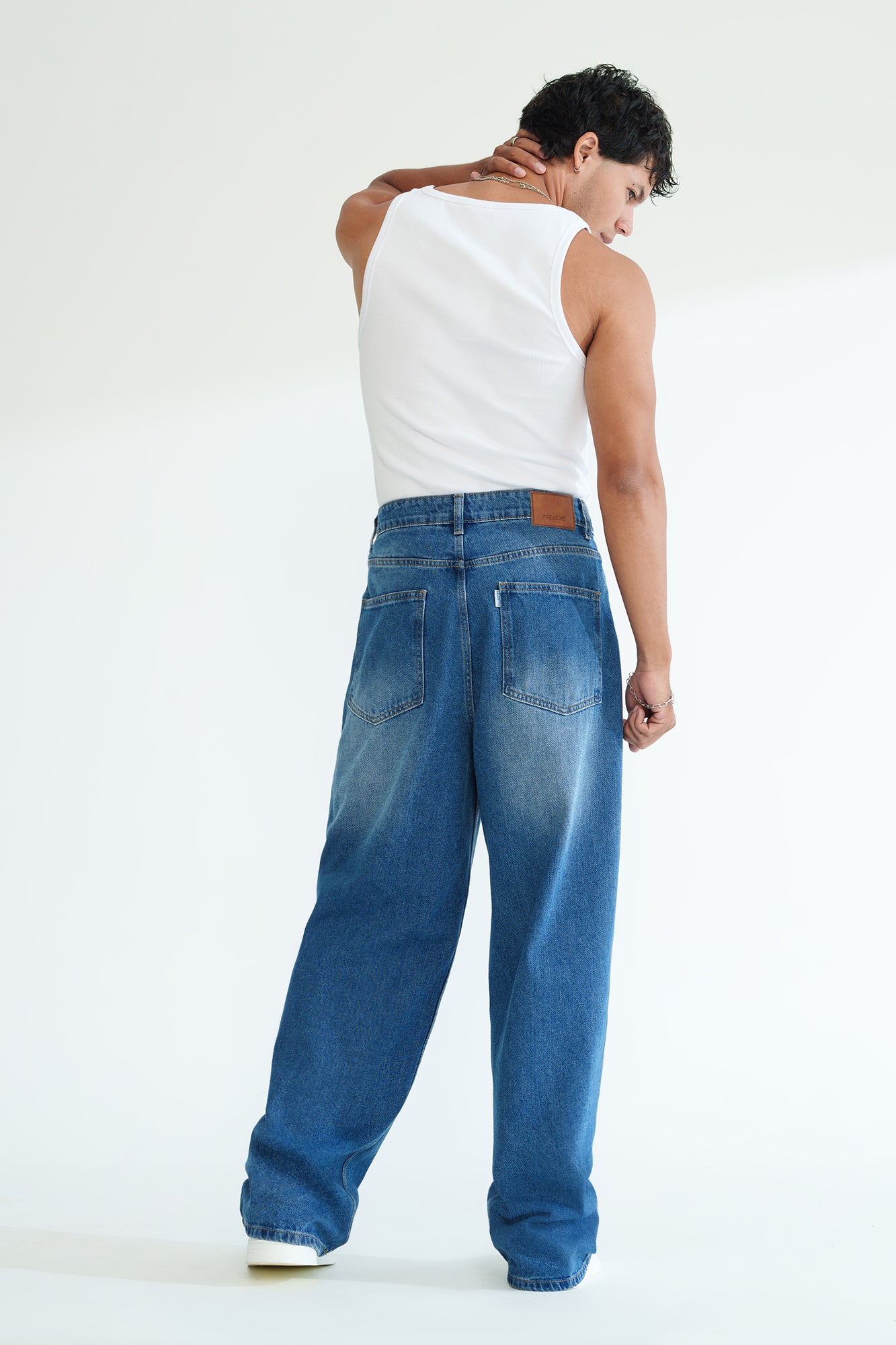 Bright Blue Men's Baggy Straight Jeans