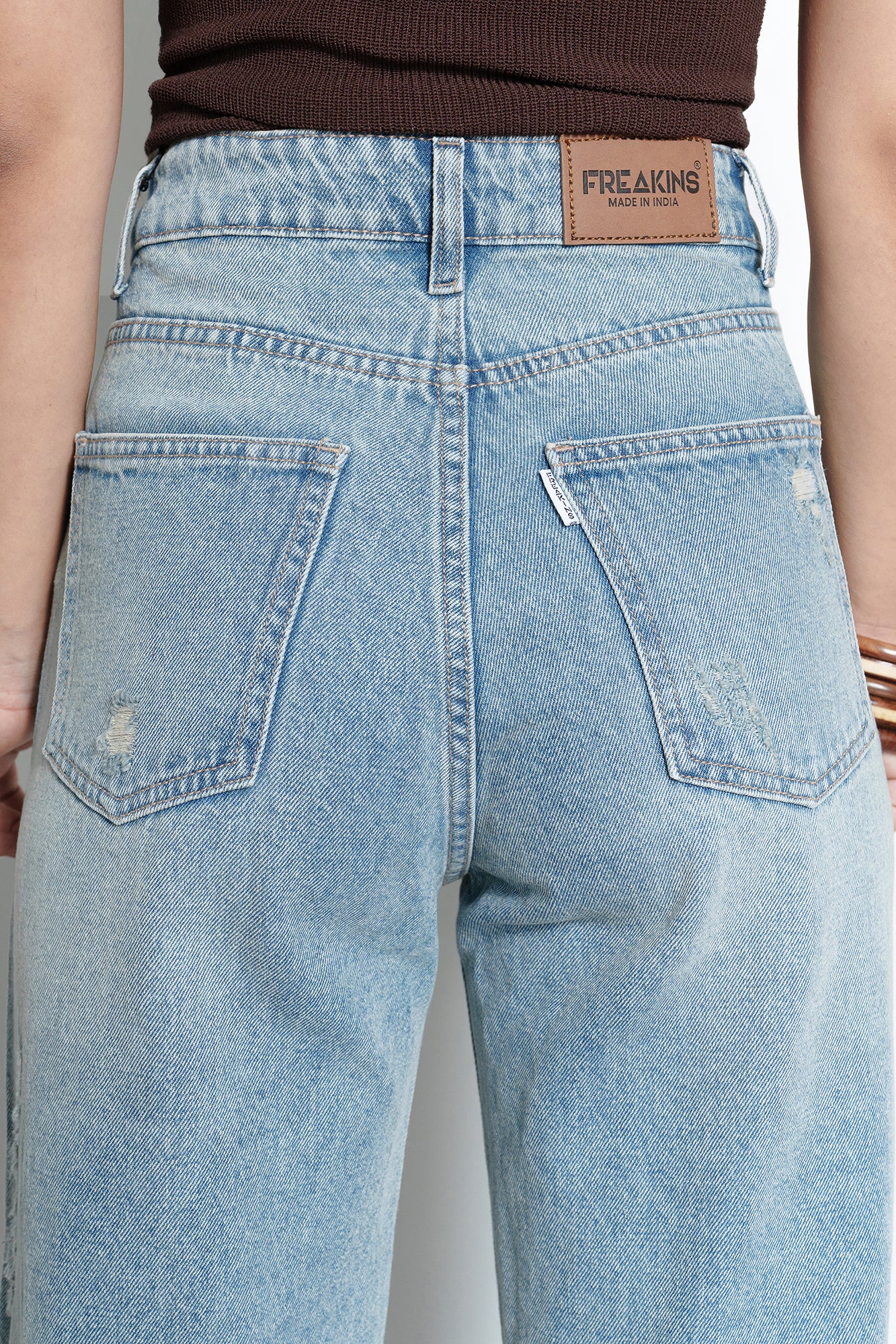 Easy Blue Distressed Women's Straight Jeans