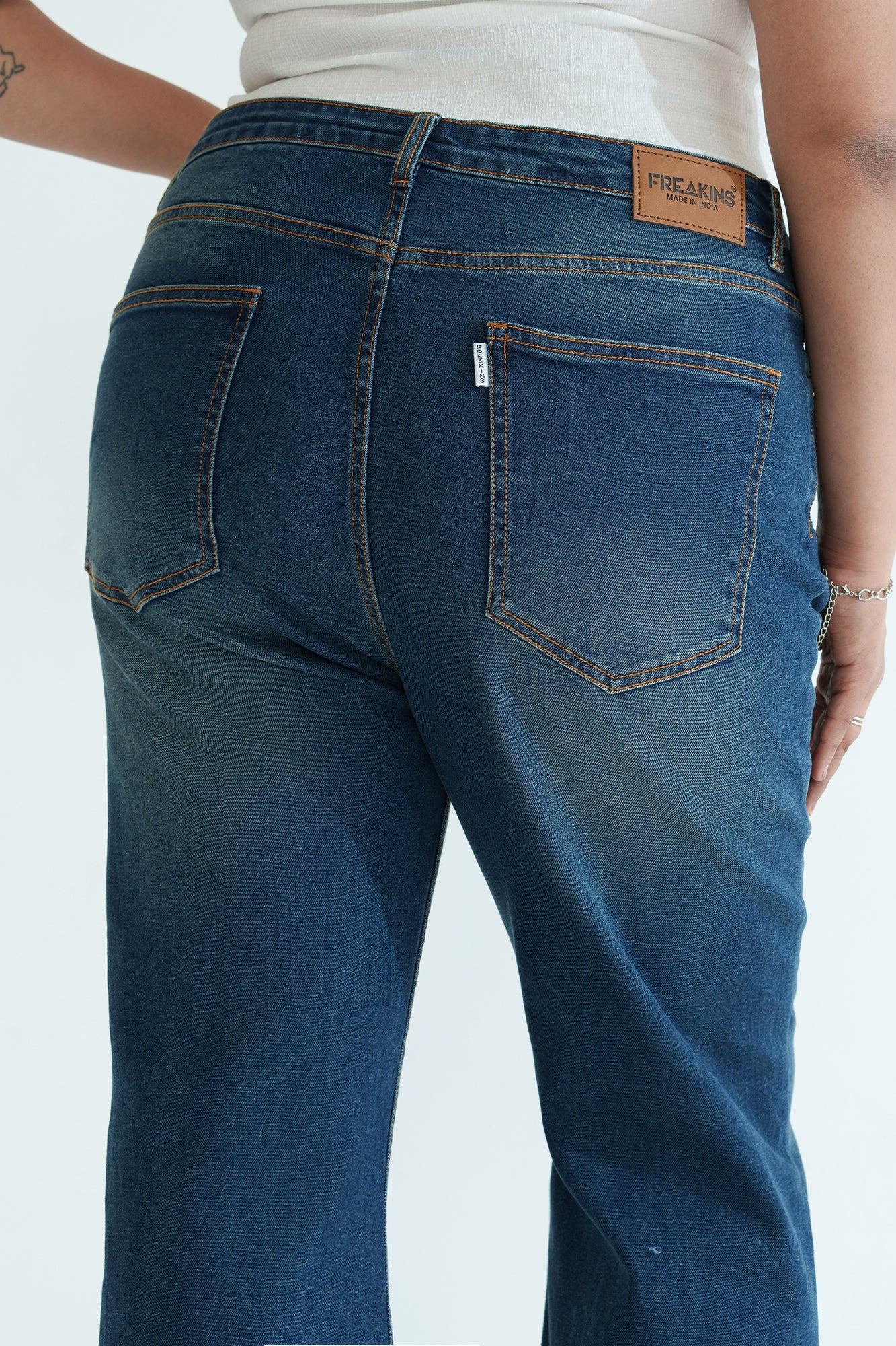 Curve Vintage Blue Stretch Bootcut Jeans