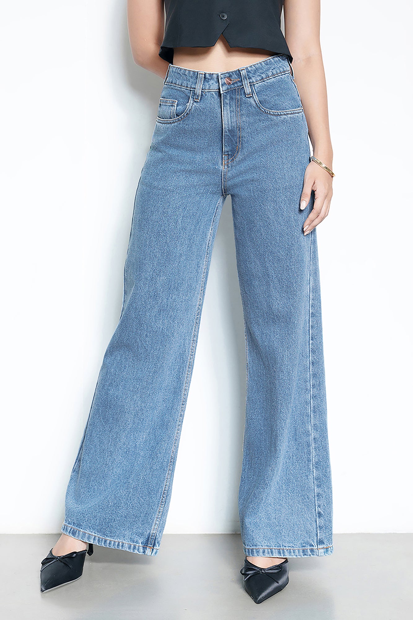 Cool Blue Women's Wide Jeans
