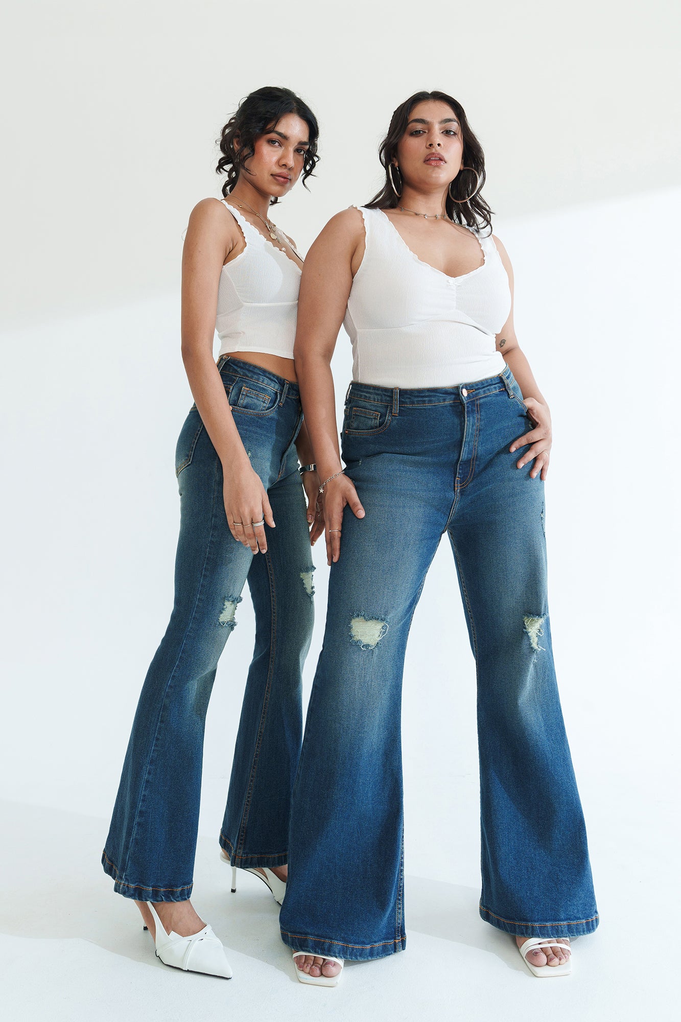 Curve Vintage Blue Stretch Bootcut Jeans