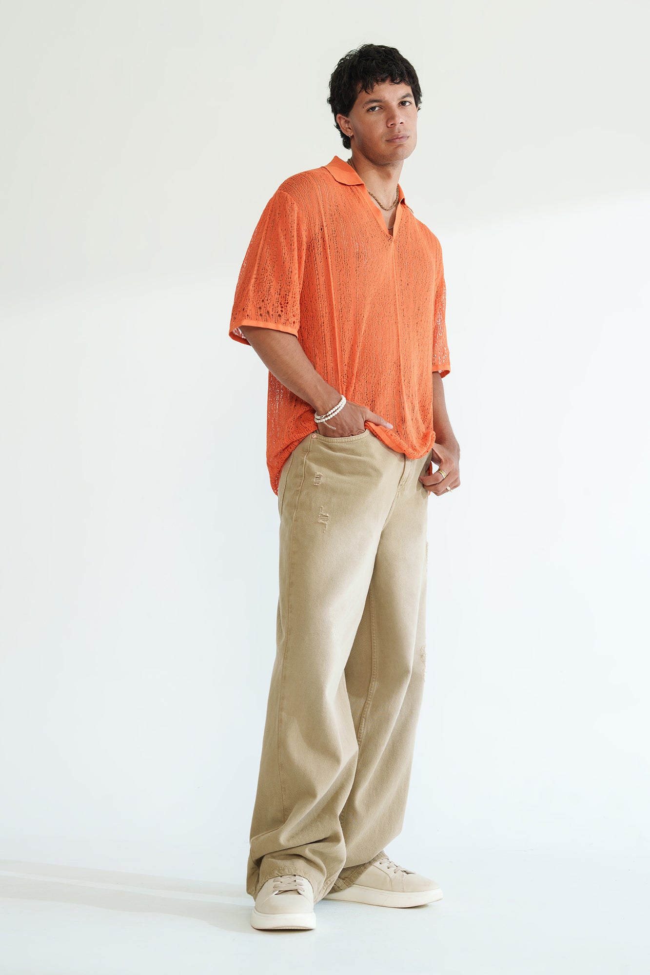 Dust Fawn Men's Baggy Straight Jeans