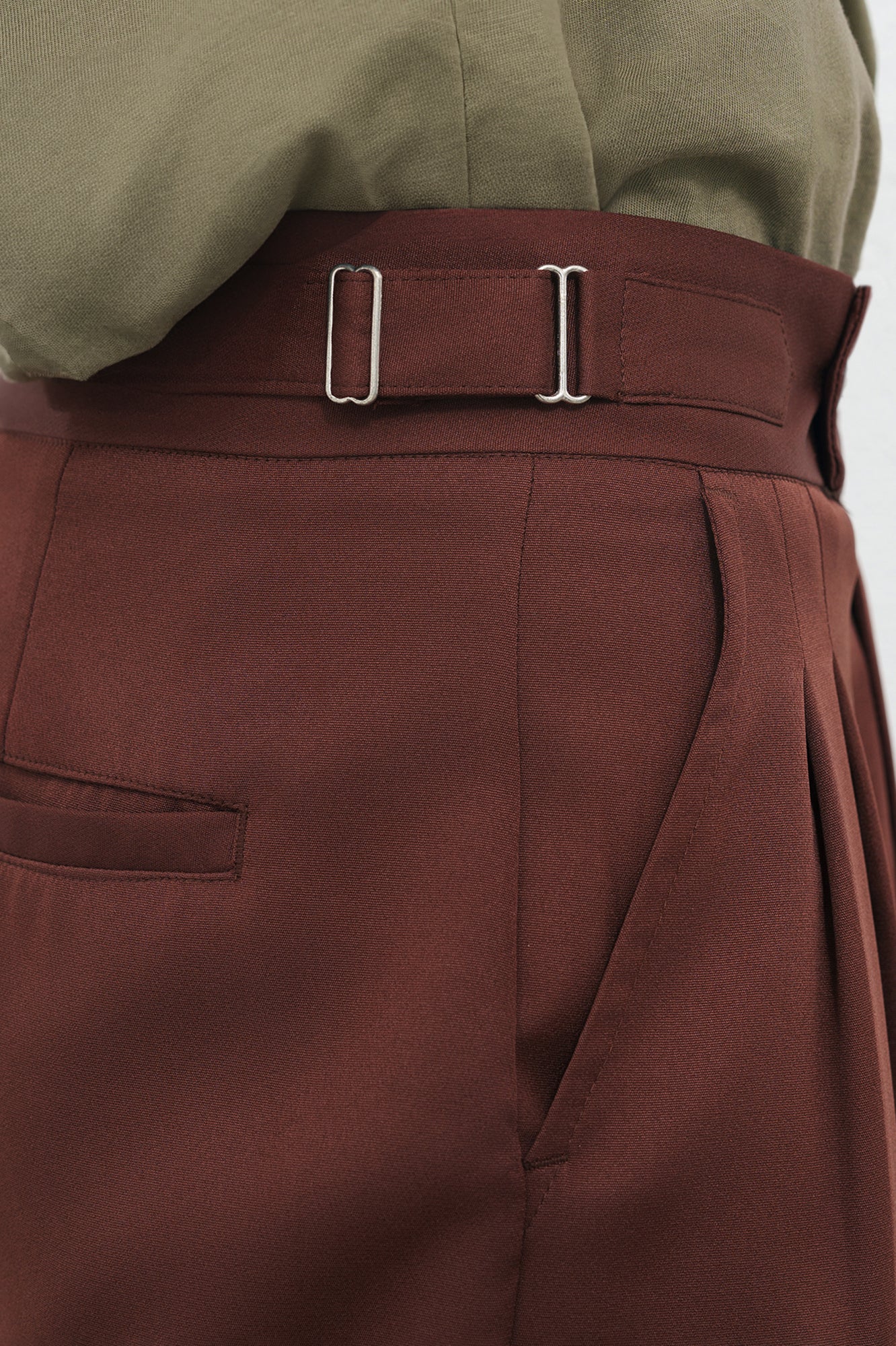 Truffle Brown Adjustable Men's Straight Korean Pants