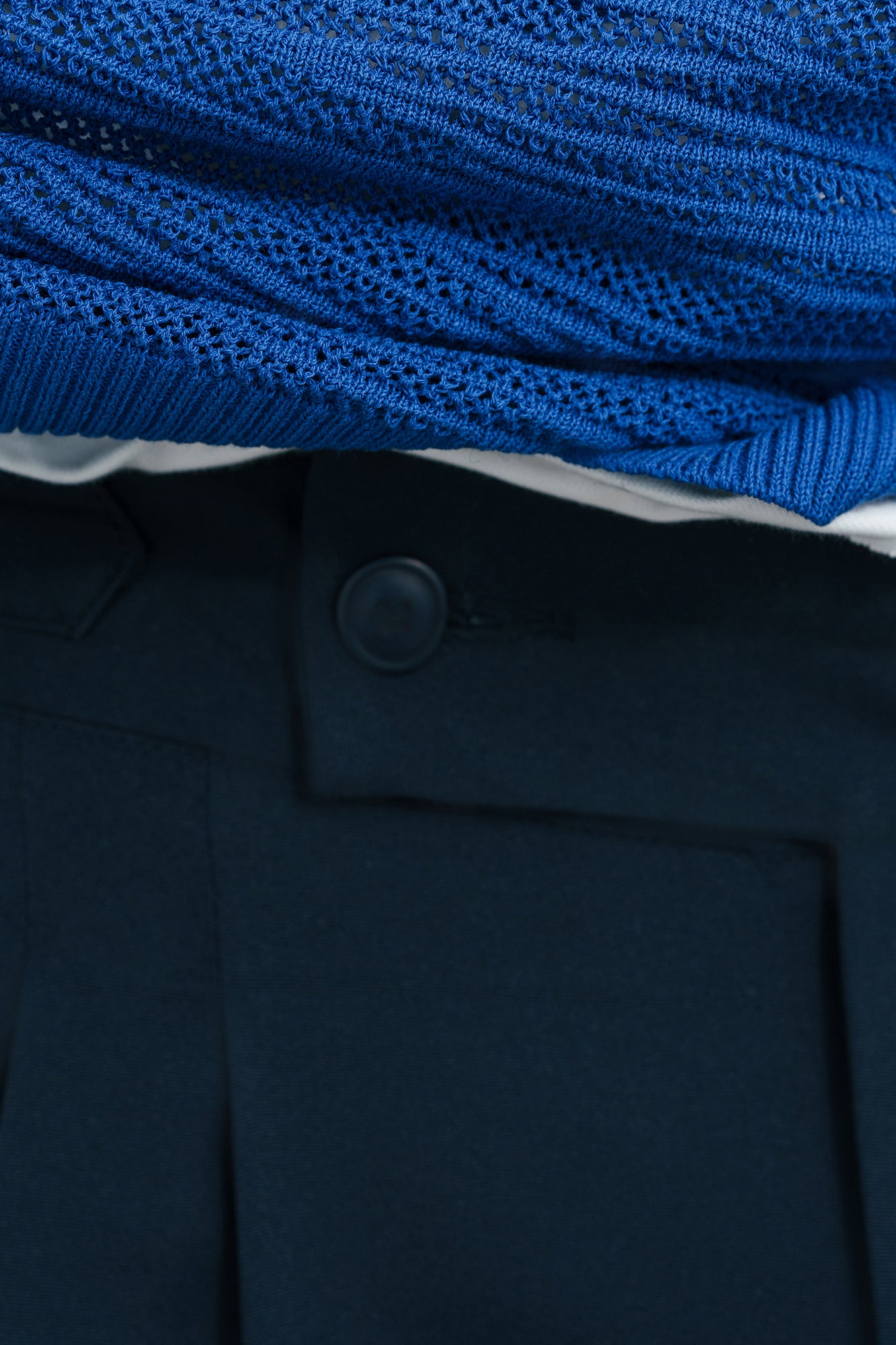 Silent Navy Adjustable Men's Straight Korean Pants