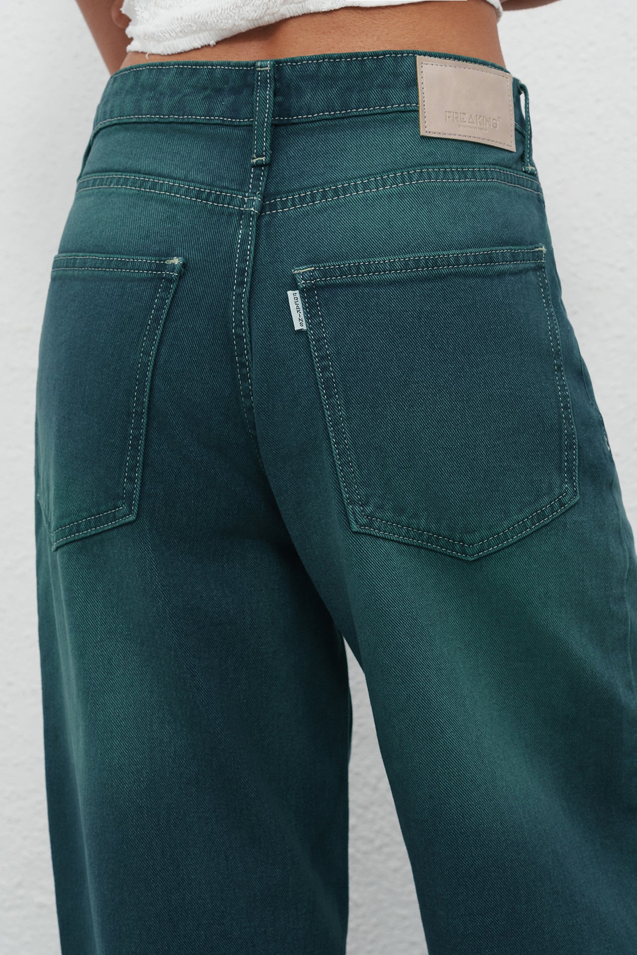 Myst Green Women's Baggy Straight Jeans