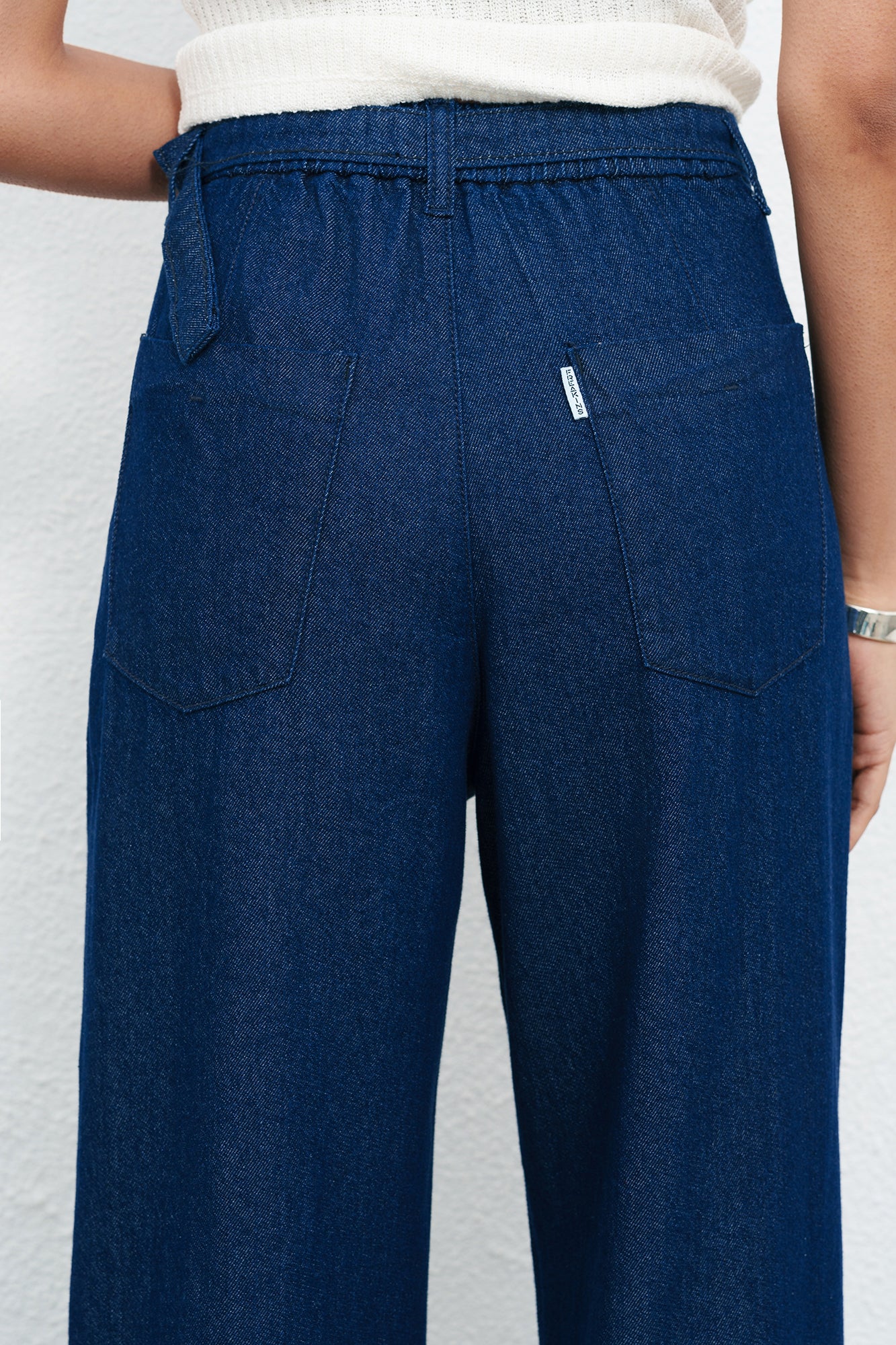 Formal Indigo Belted Women's Straight Jeans