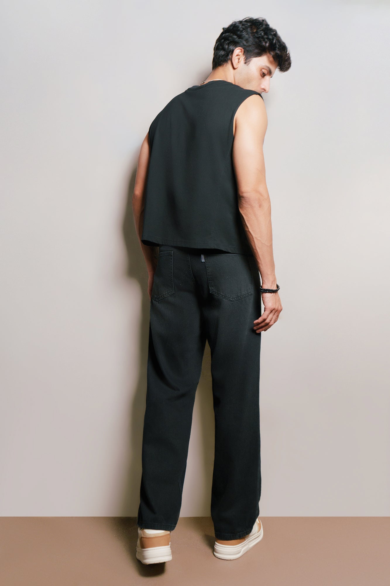 Black Fade Men's Straight Jeans