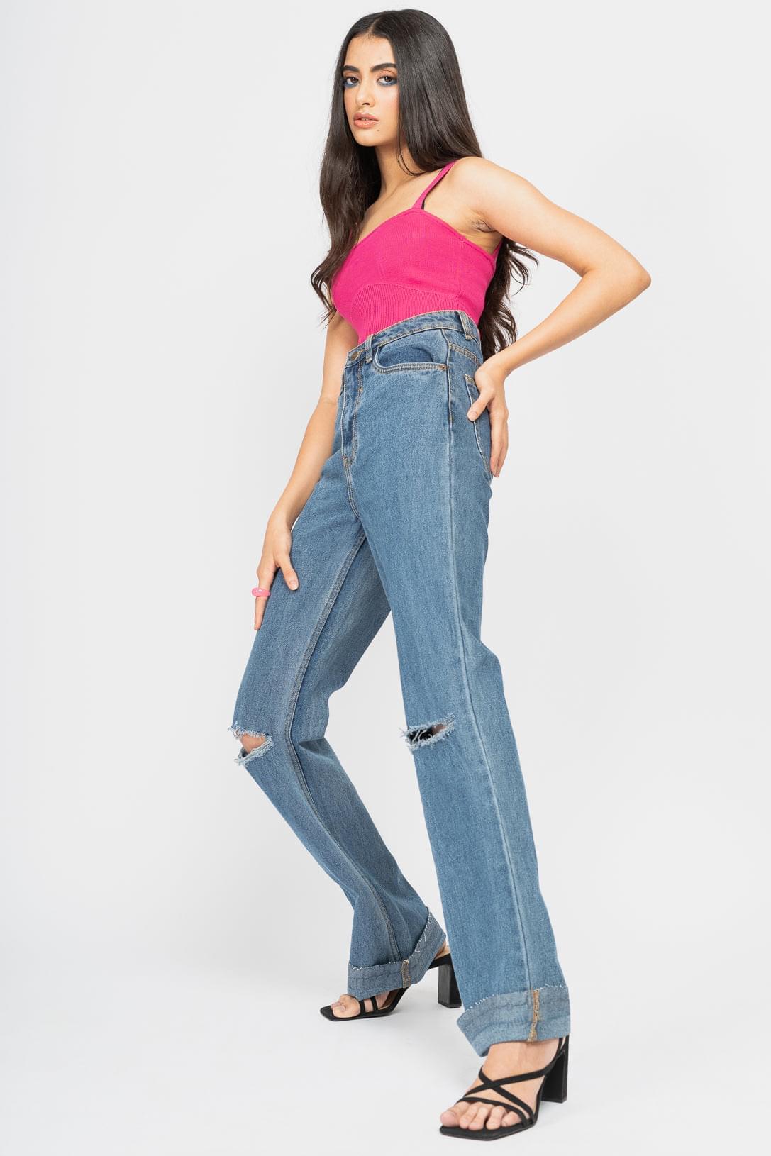 90'S upturn bootcut jeans