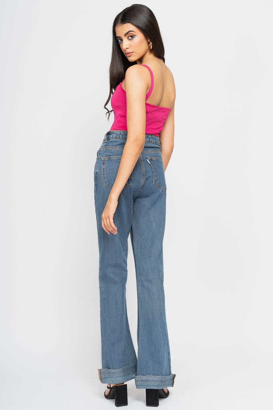 90'S upturn bootcut jeans