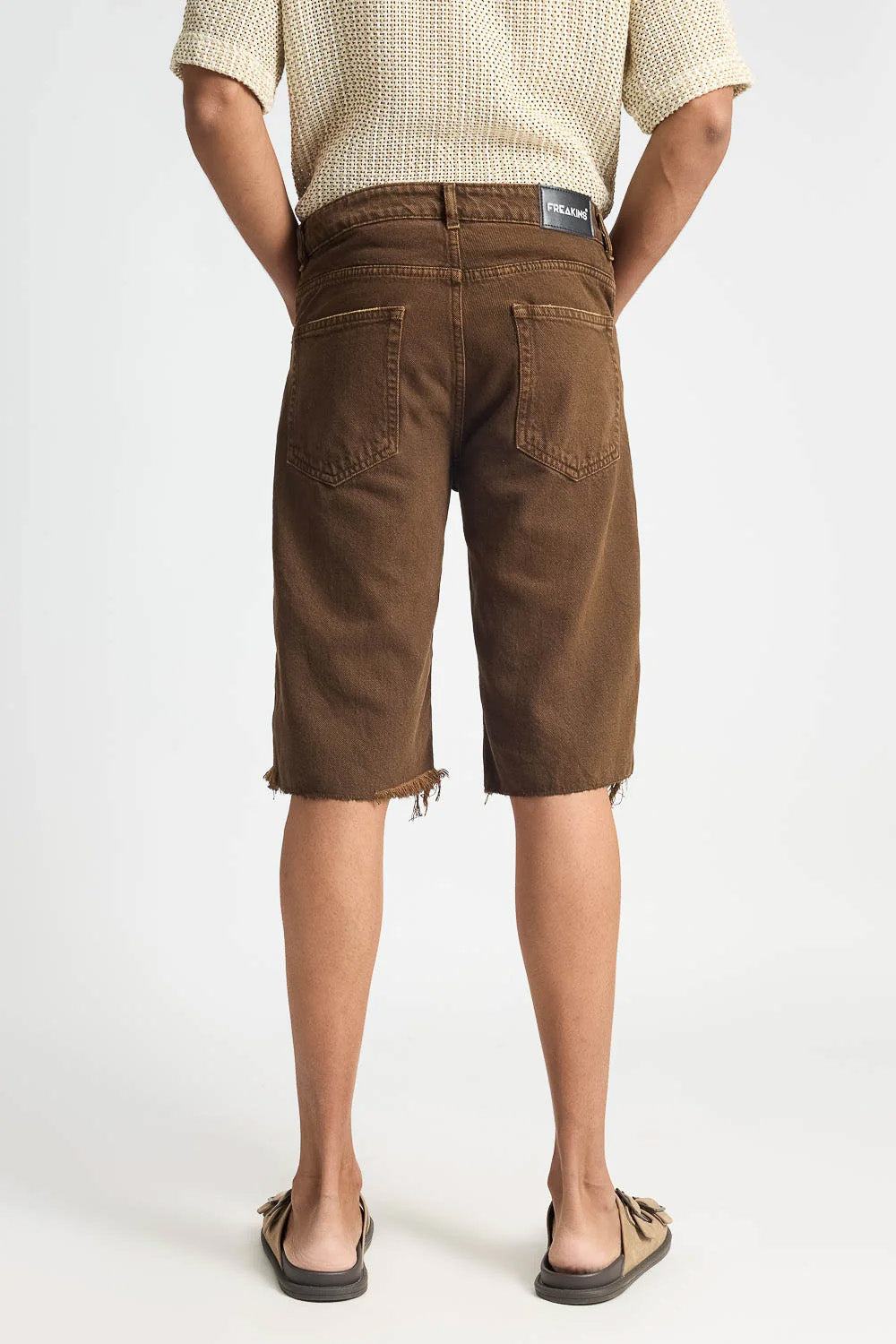 Tan Denim Men's Shorts