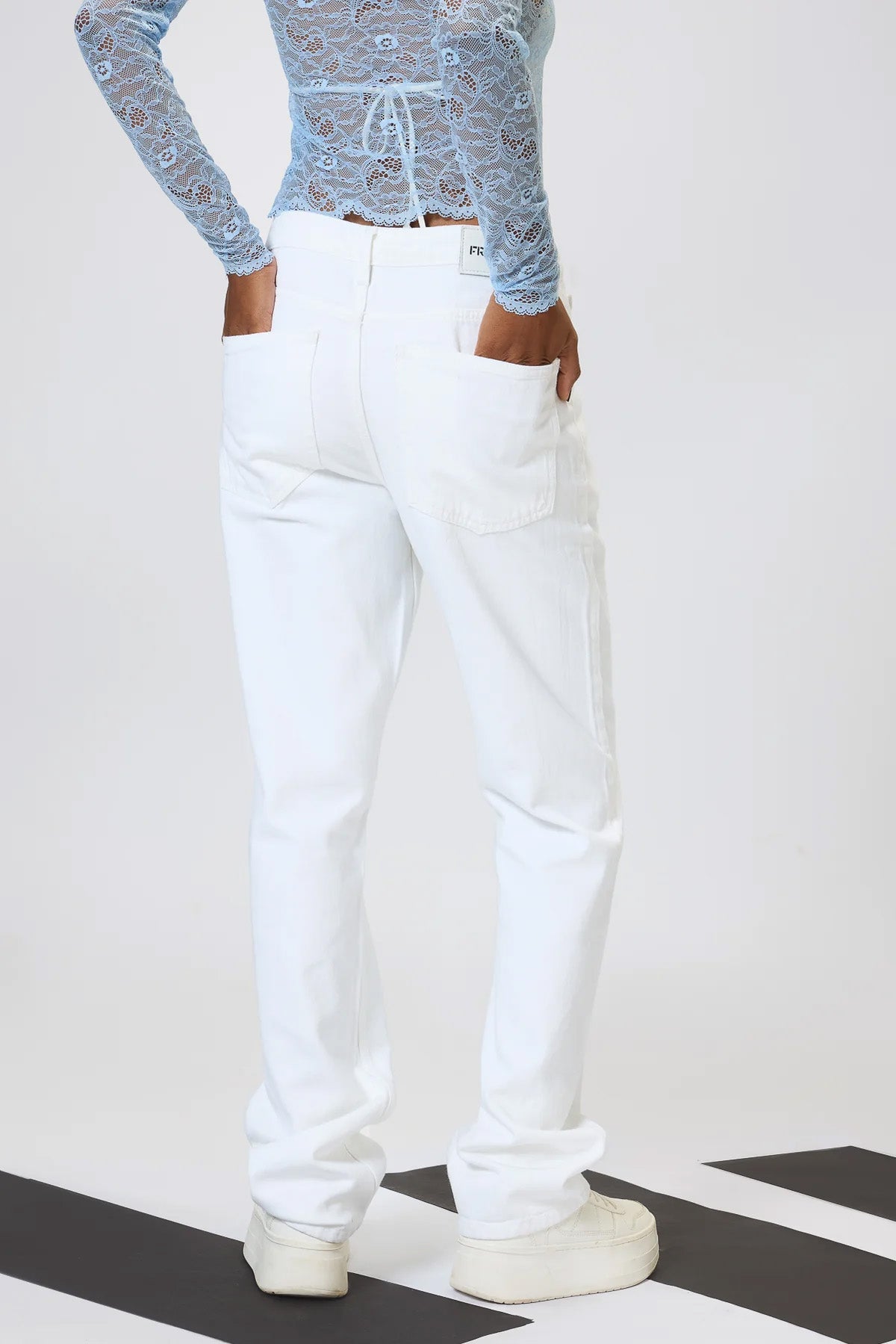 White Women's Slim Straight Jeans