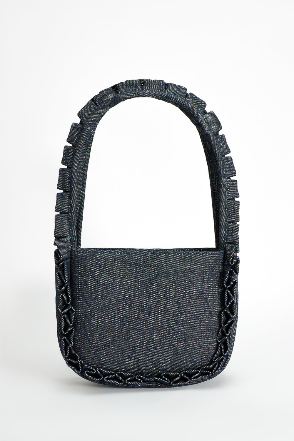 Denim Frill Bag
