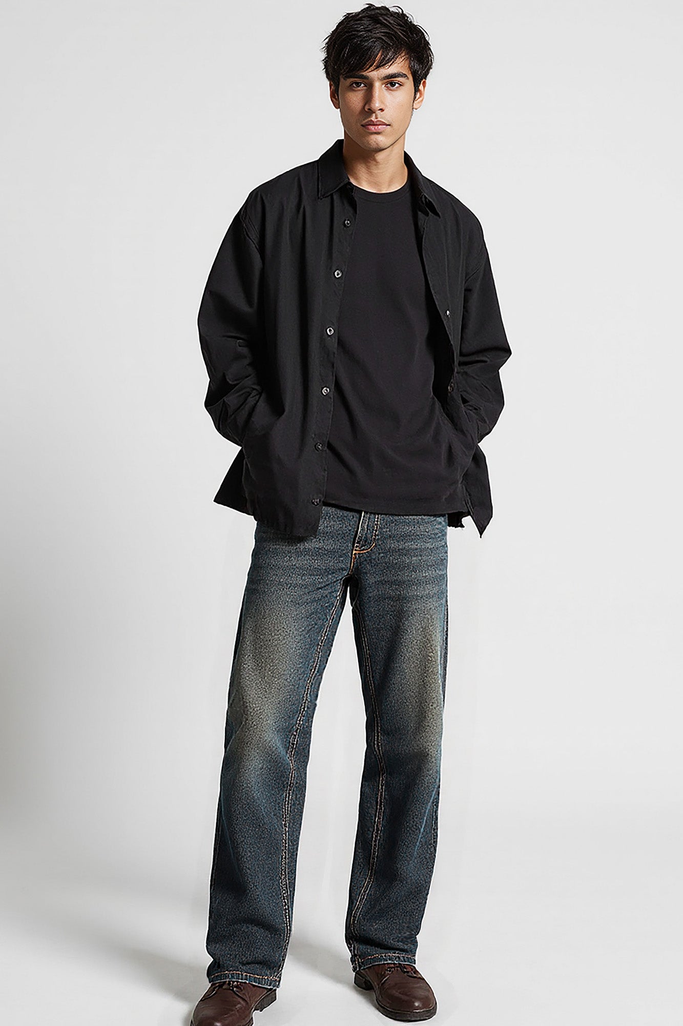 Rustic Blue Men's Straight Jeans