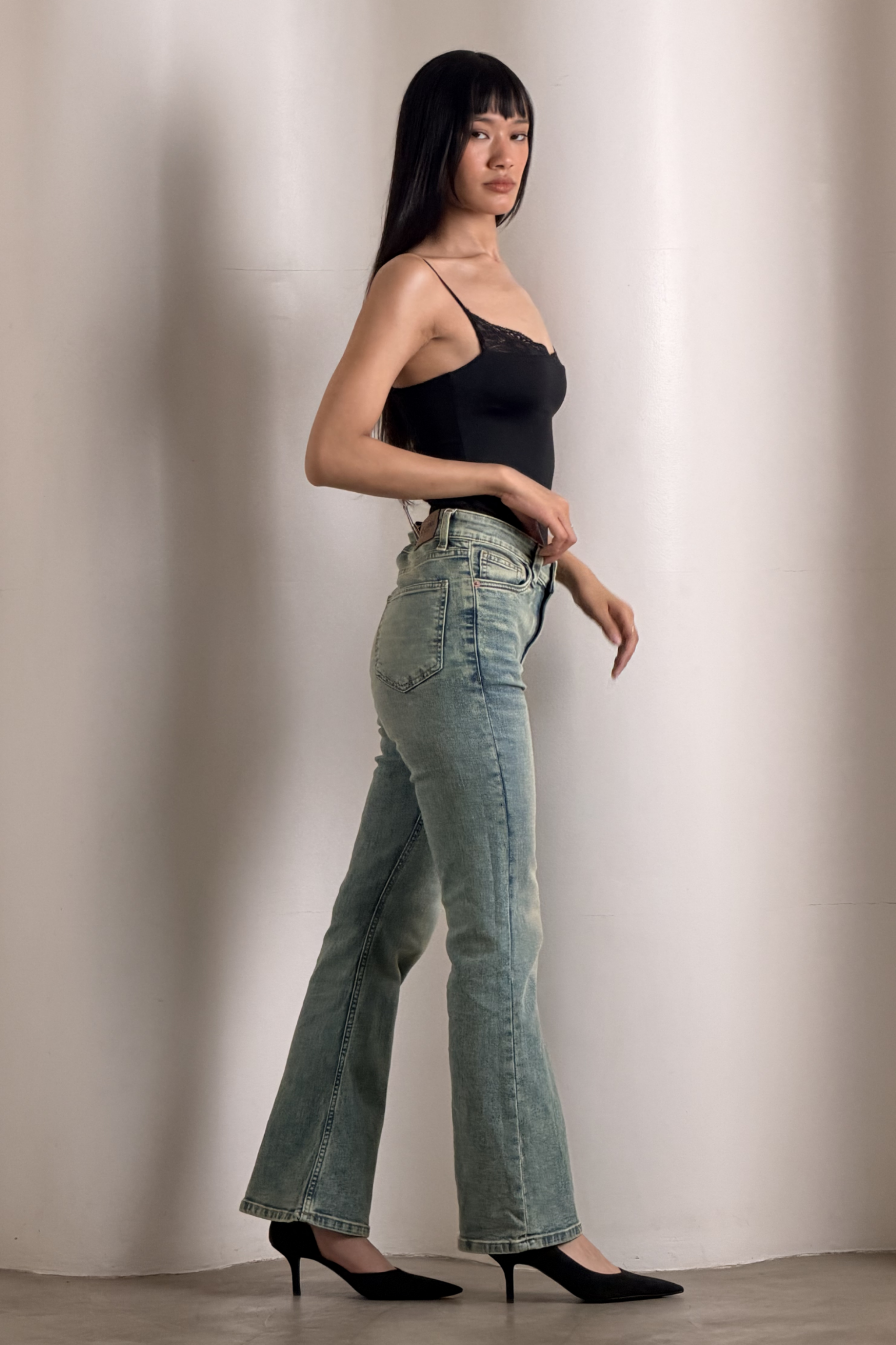 Arabella Acid Wash Bootcut Jeans