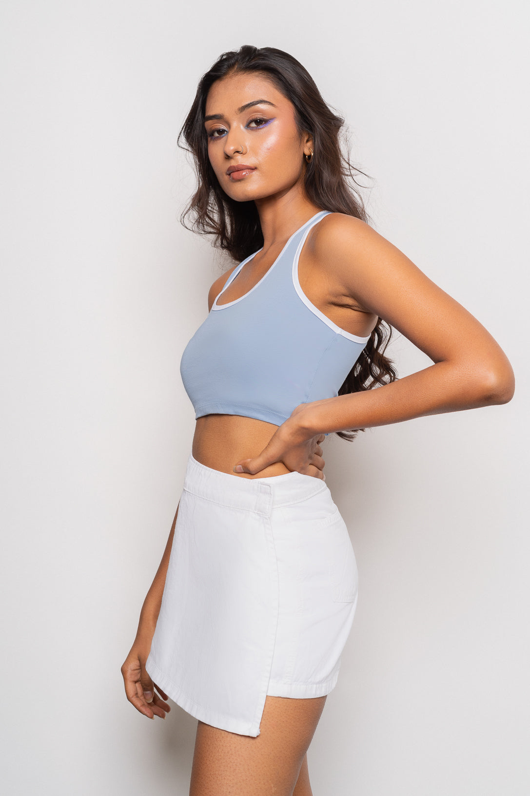 White Women's Denim Skort