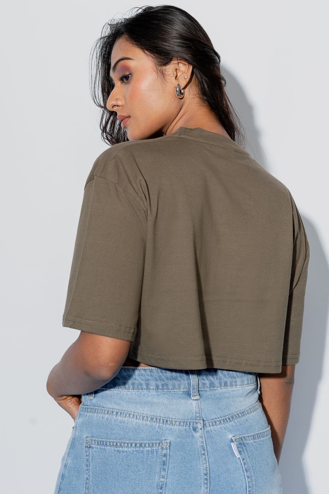 OLIVE OVERSIZED TOP