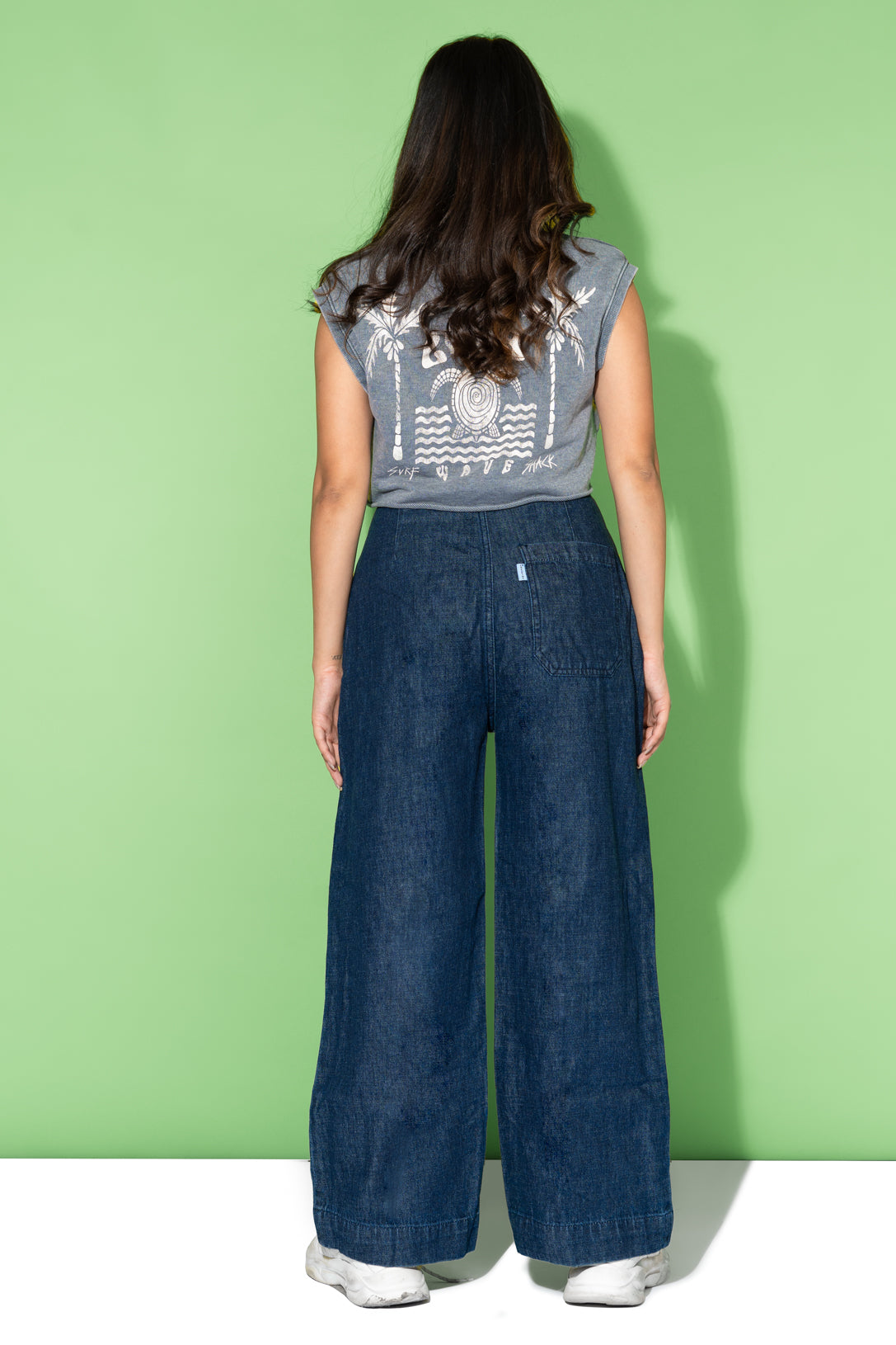 DARK INDIGO WIDE JEANS