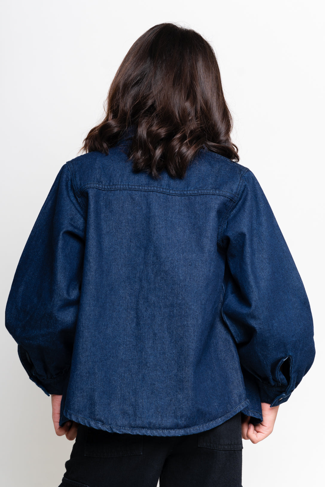 indigo shacket