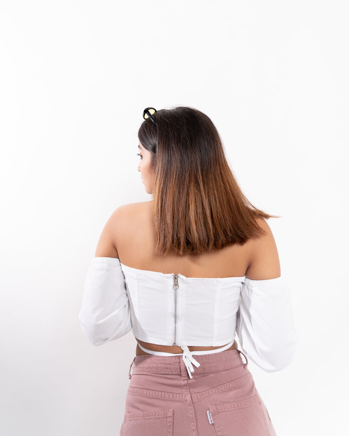 Off shoulder mini top