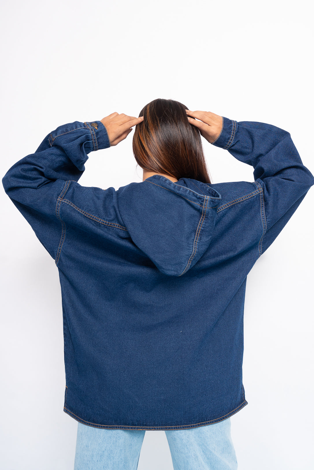 DENIM HOODED TURNIP JACKET