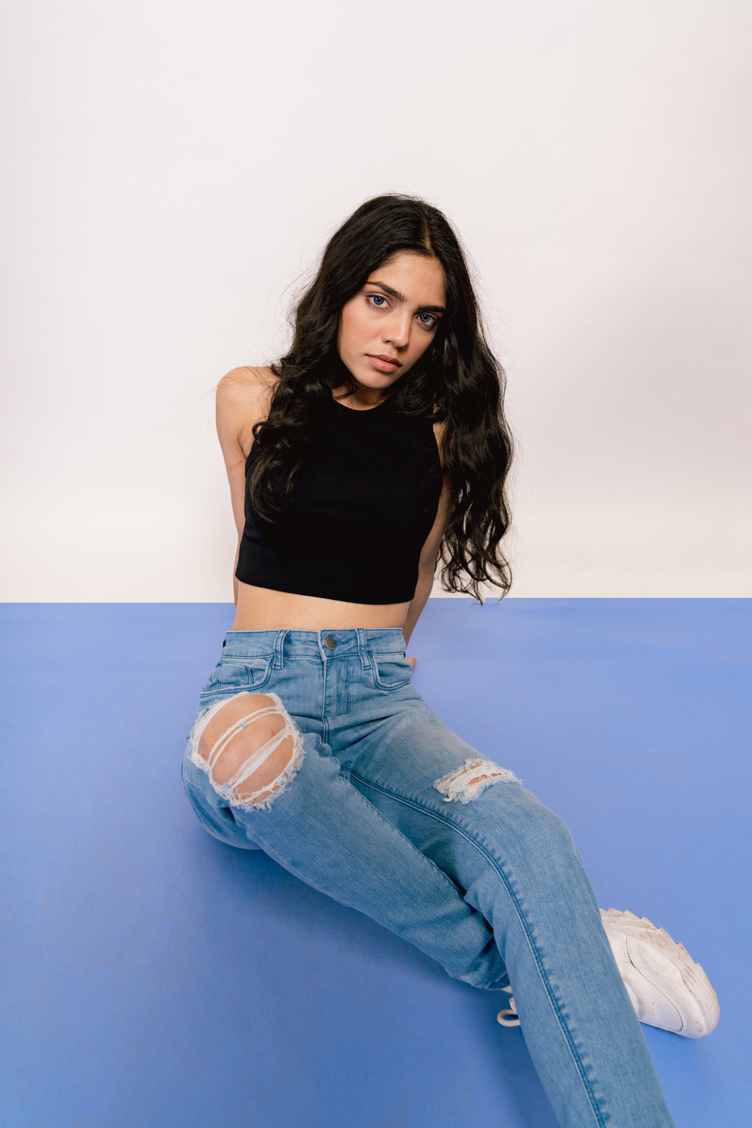 Skinny Ripped Light Blue Jeans