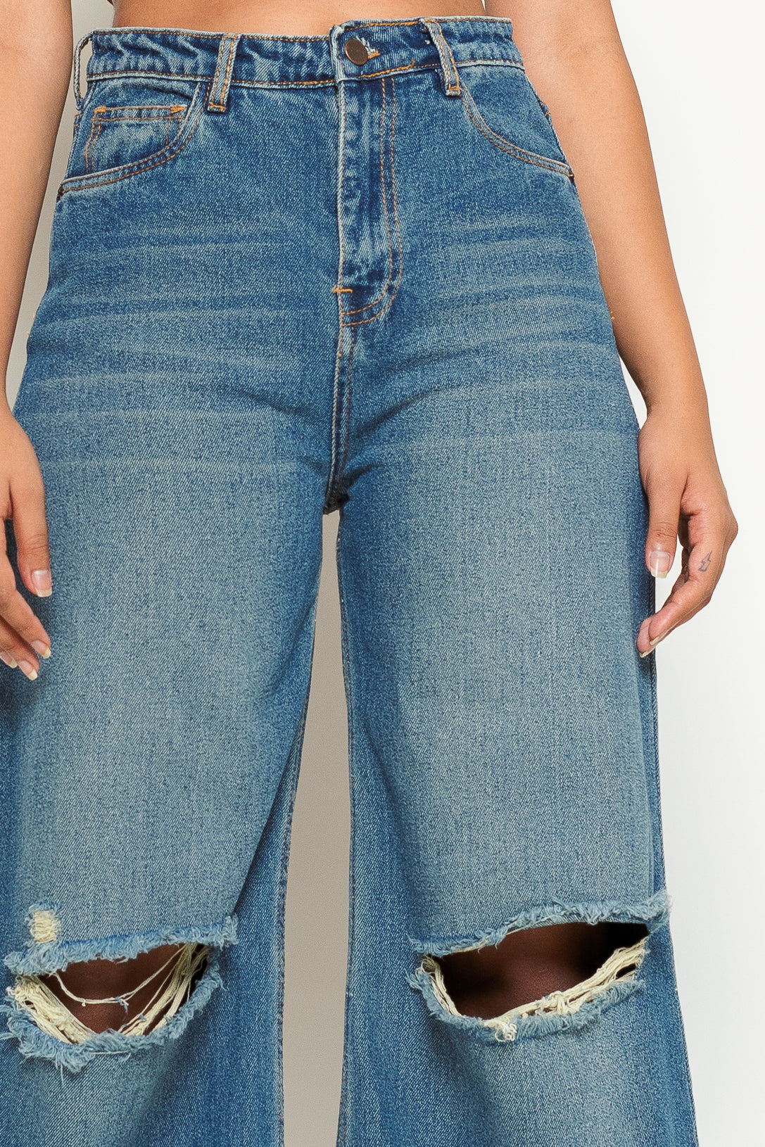 VINTAGE WASHED FLARE JEANS