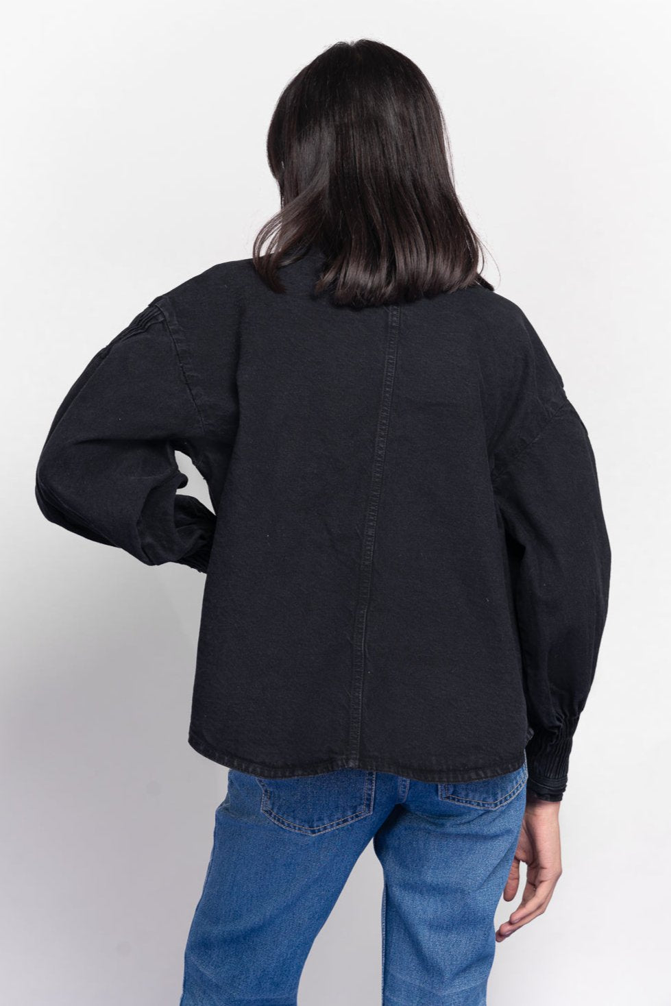 Black Pleated Shacket