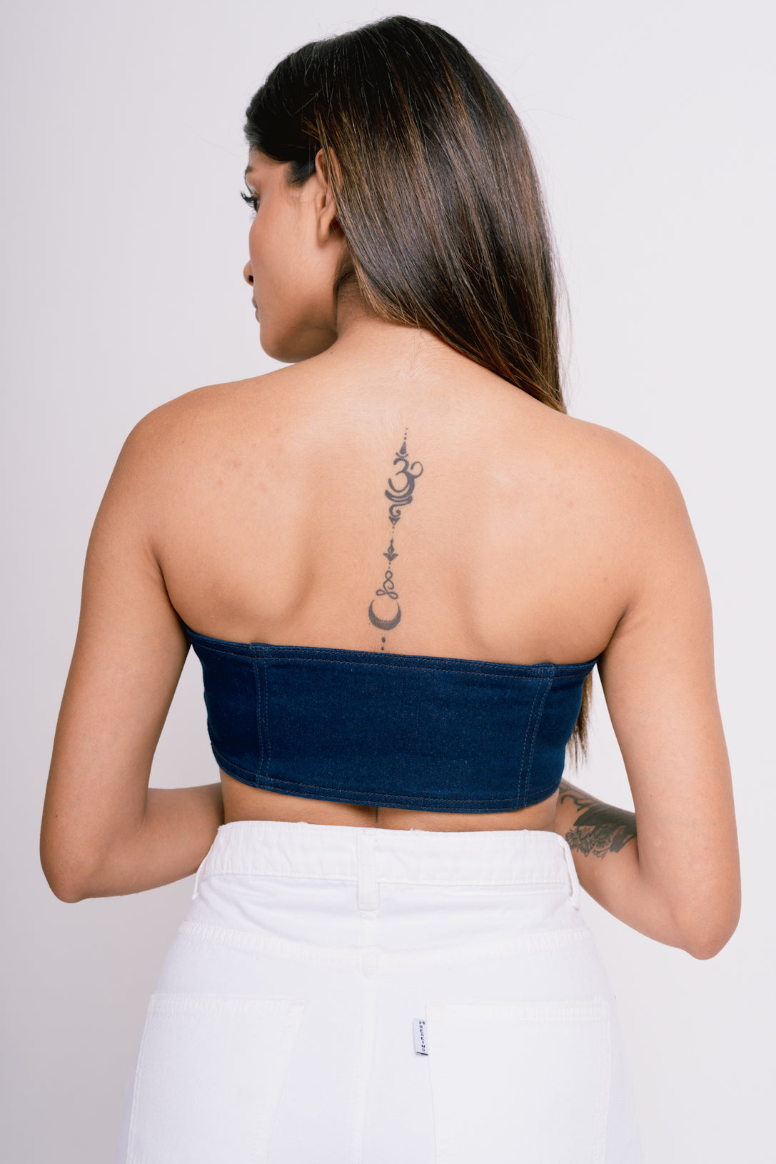 Indigo Bandeau Top