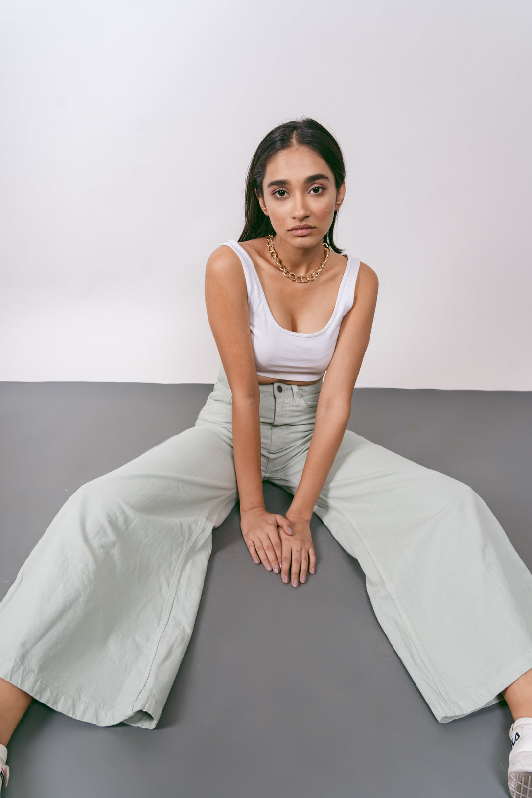 Mint Green Flare Jeans