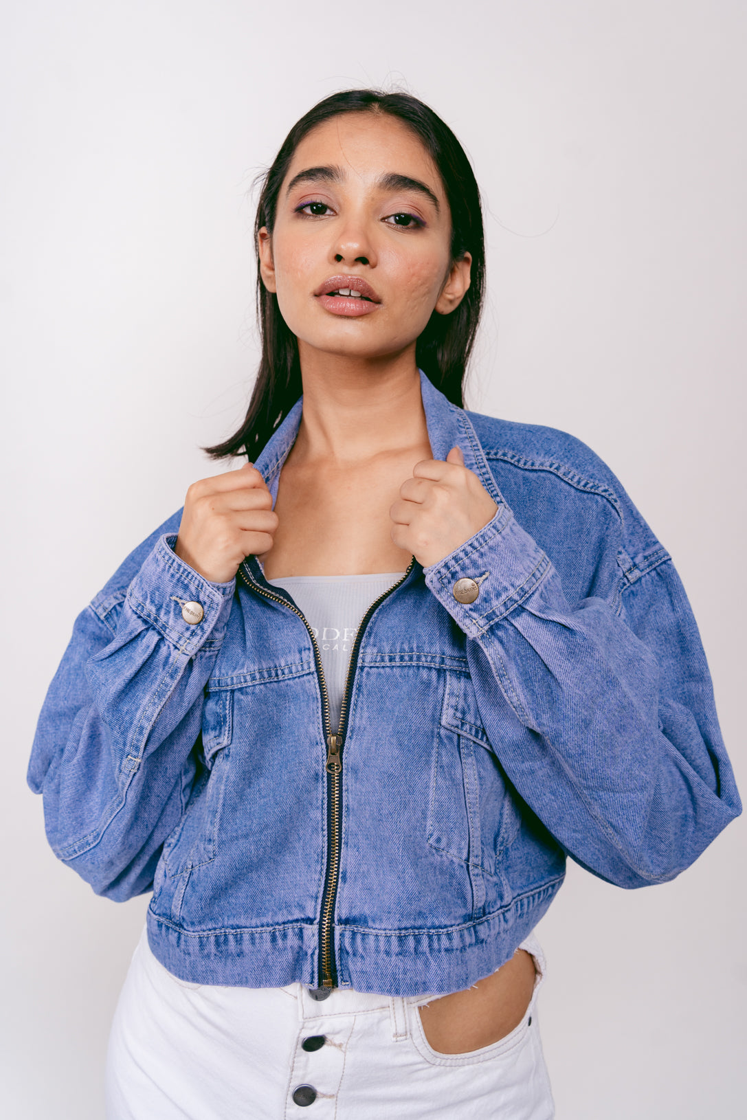 Oversized cropped jacket