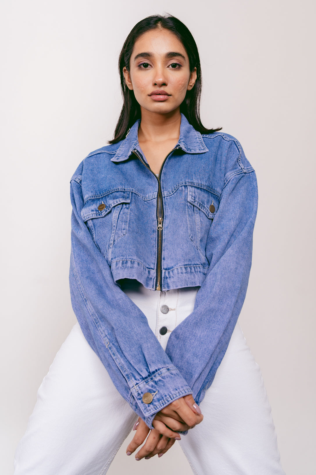 Oversized cropped jacket