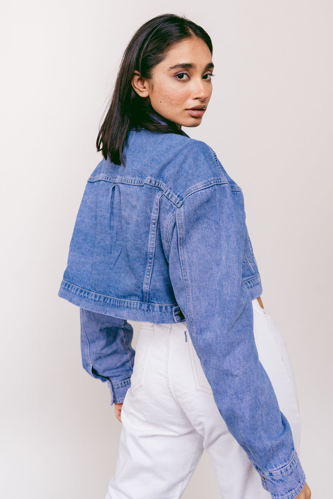 Oversized cropped jacket