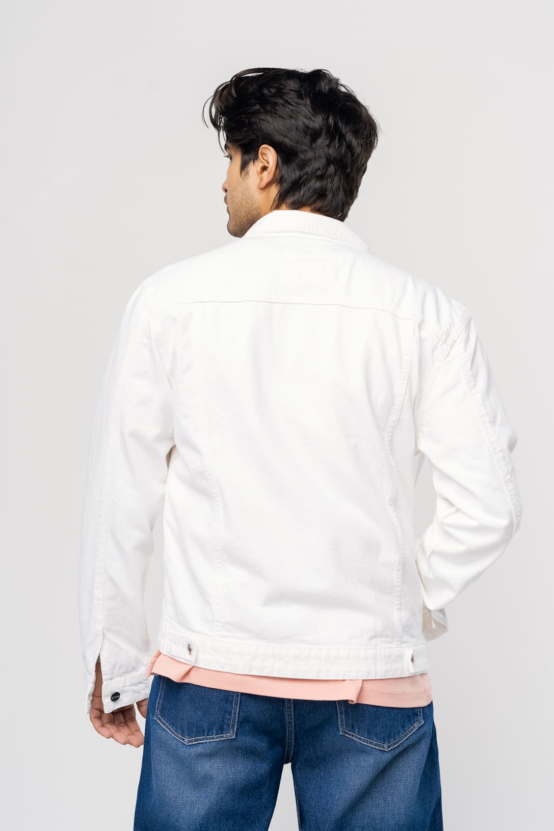 DENIM WHITE MEN'S JACKET