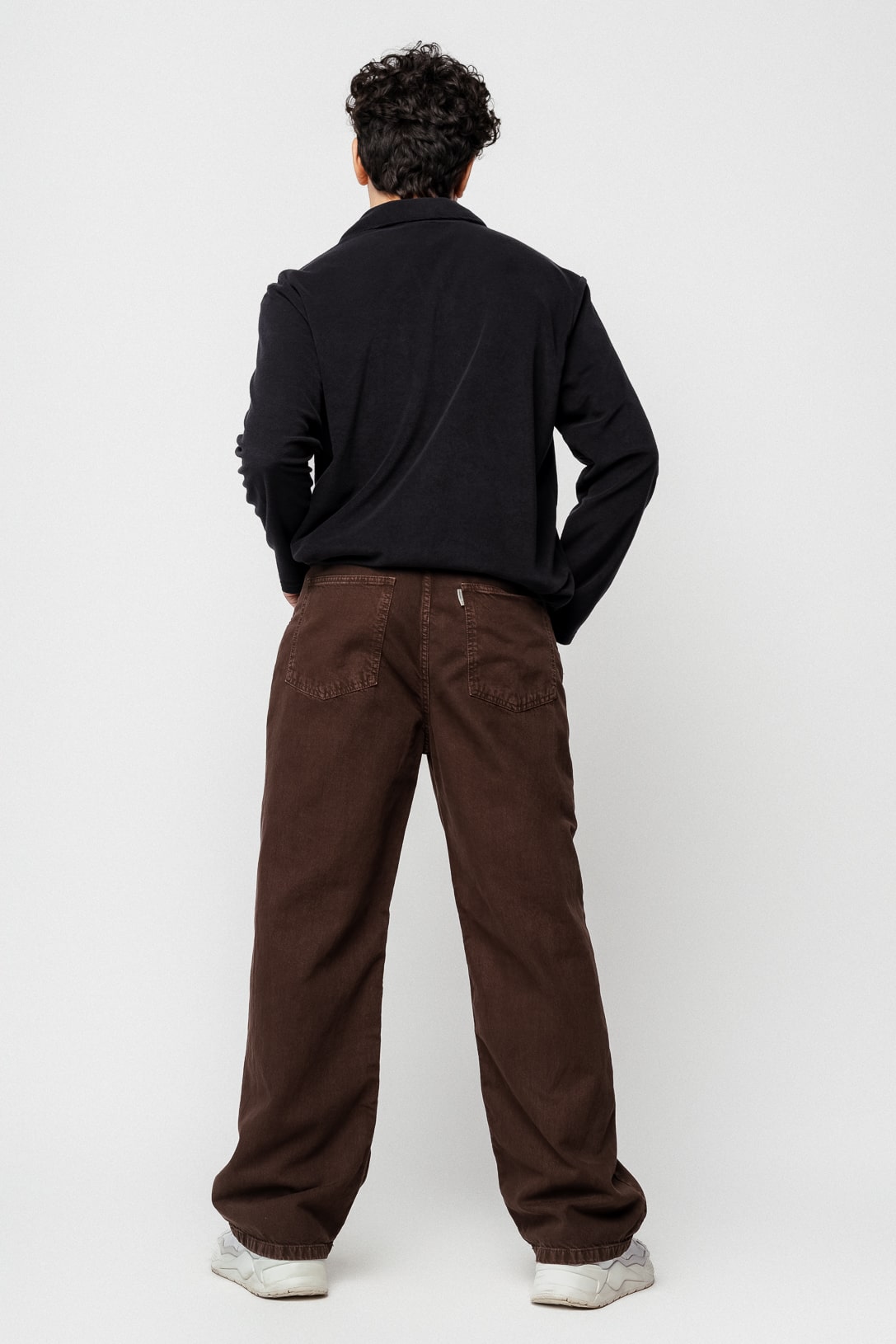 Dark Brown Men's Straight Jeans