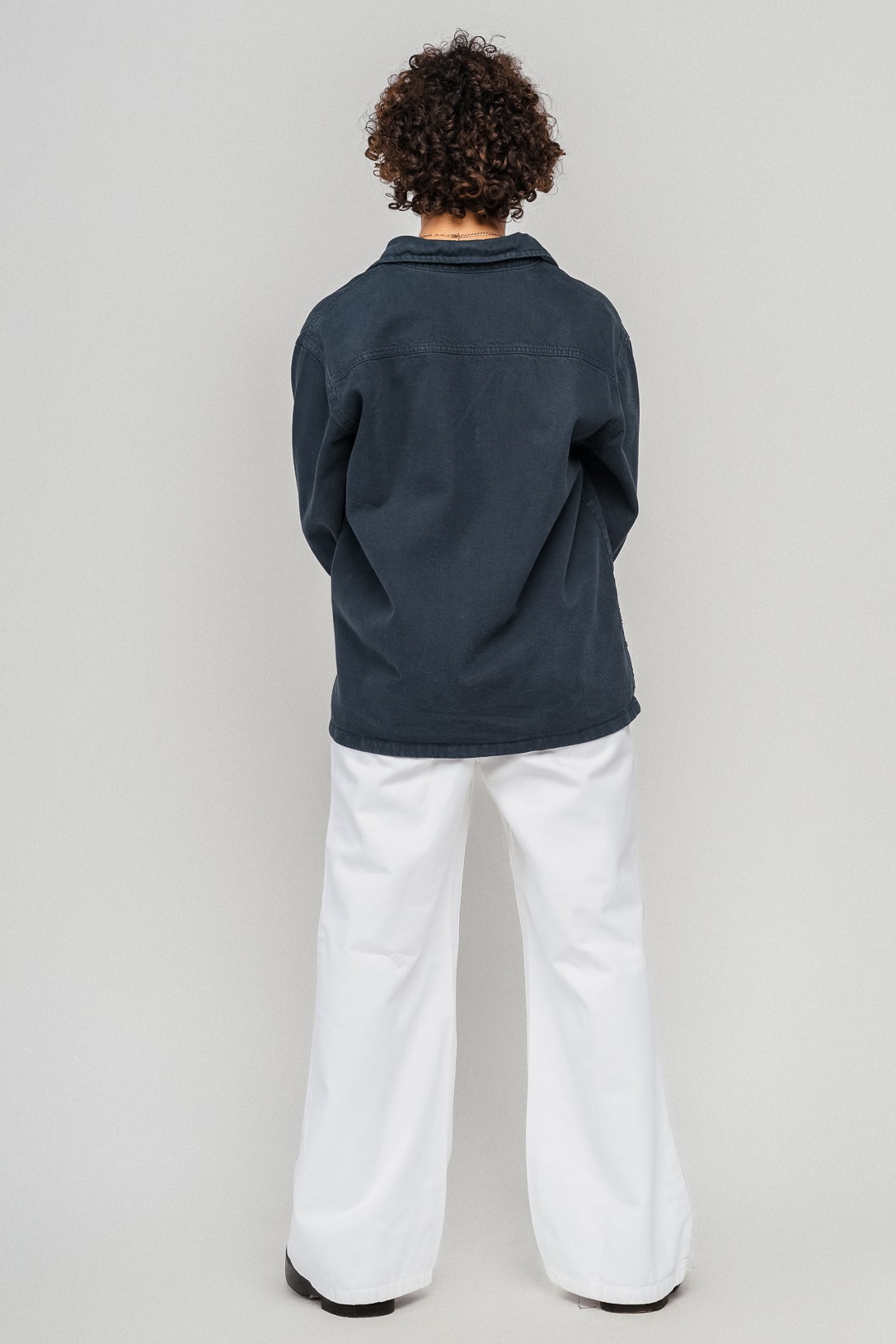 Distressed White men's wide Jeans