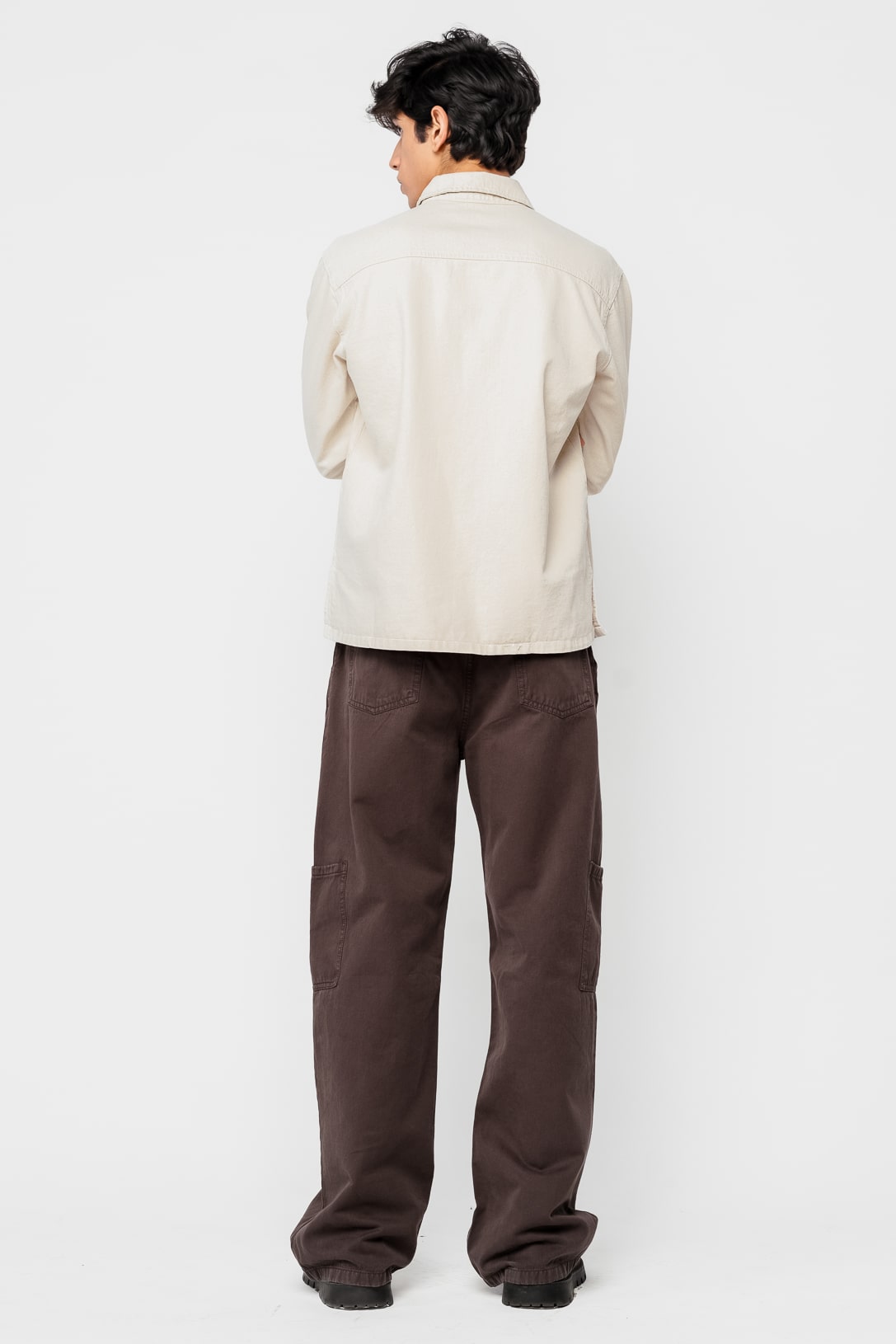 Mocha Brown Men's Straight Cargo Jeans