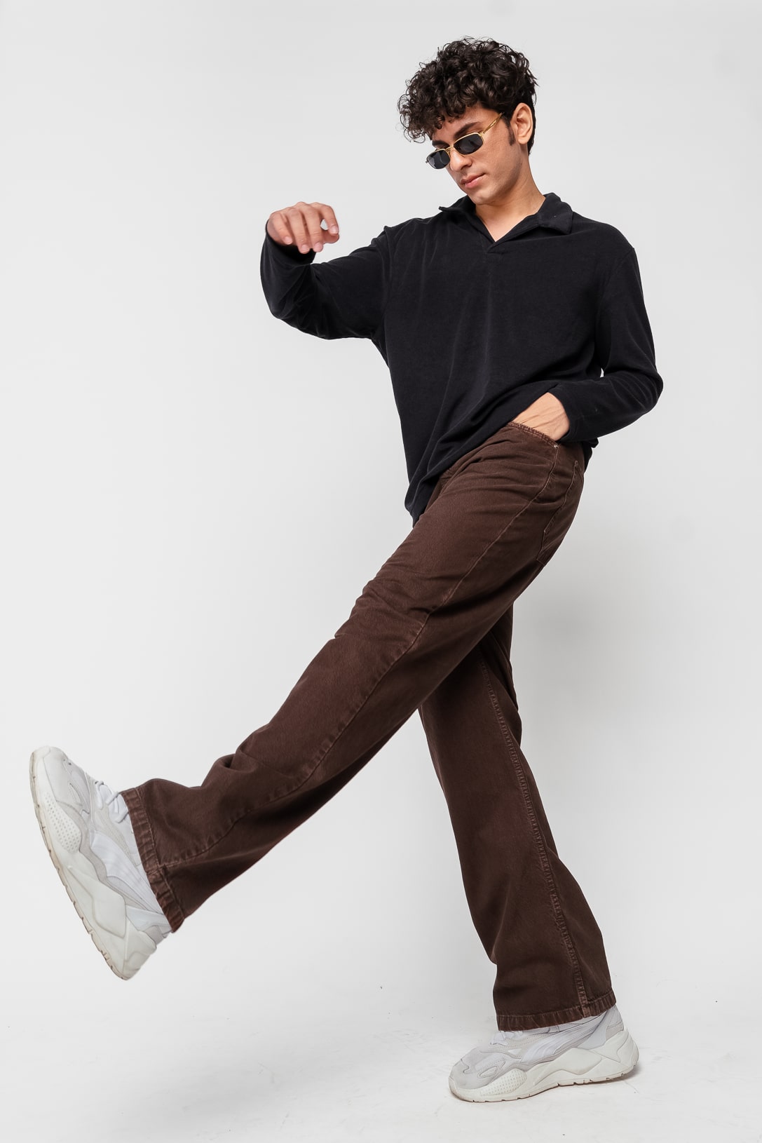 Brown denim jeans mens Clearance