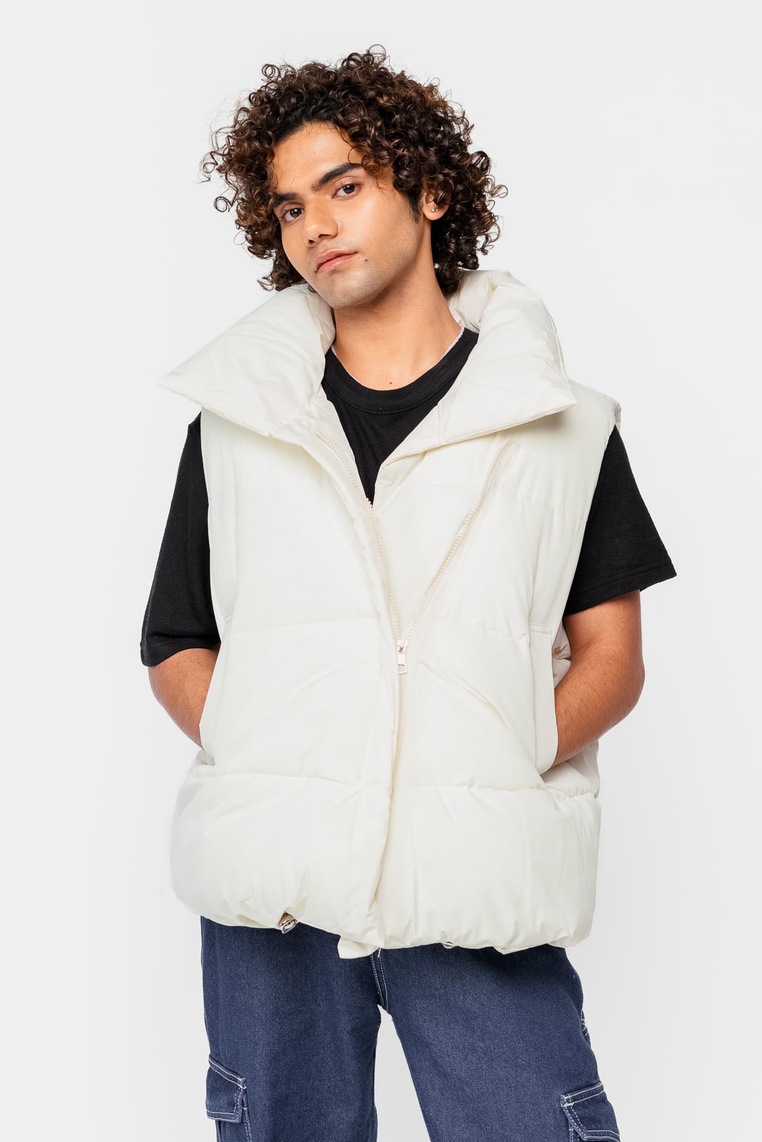 WHITE men's PUFFER JACKET